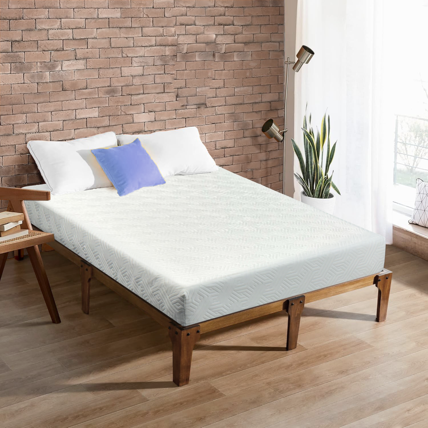(Only at Bestbuy) ViscoLogic LuminaSleep 9" Full / Double Gel Infused Mattress | Cool Sleep and Pressure Relief Medium Firm Feel Mattress |