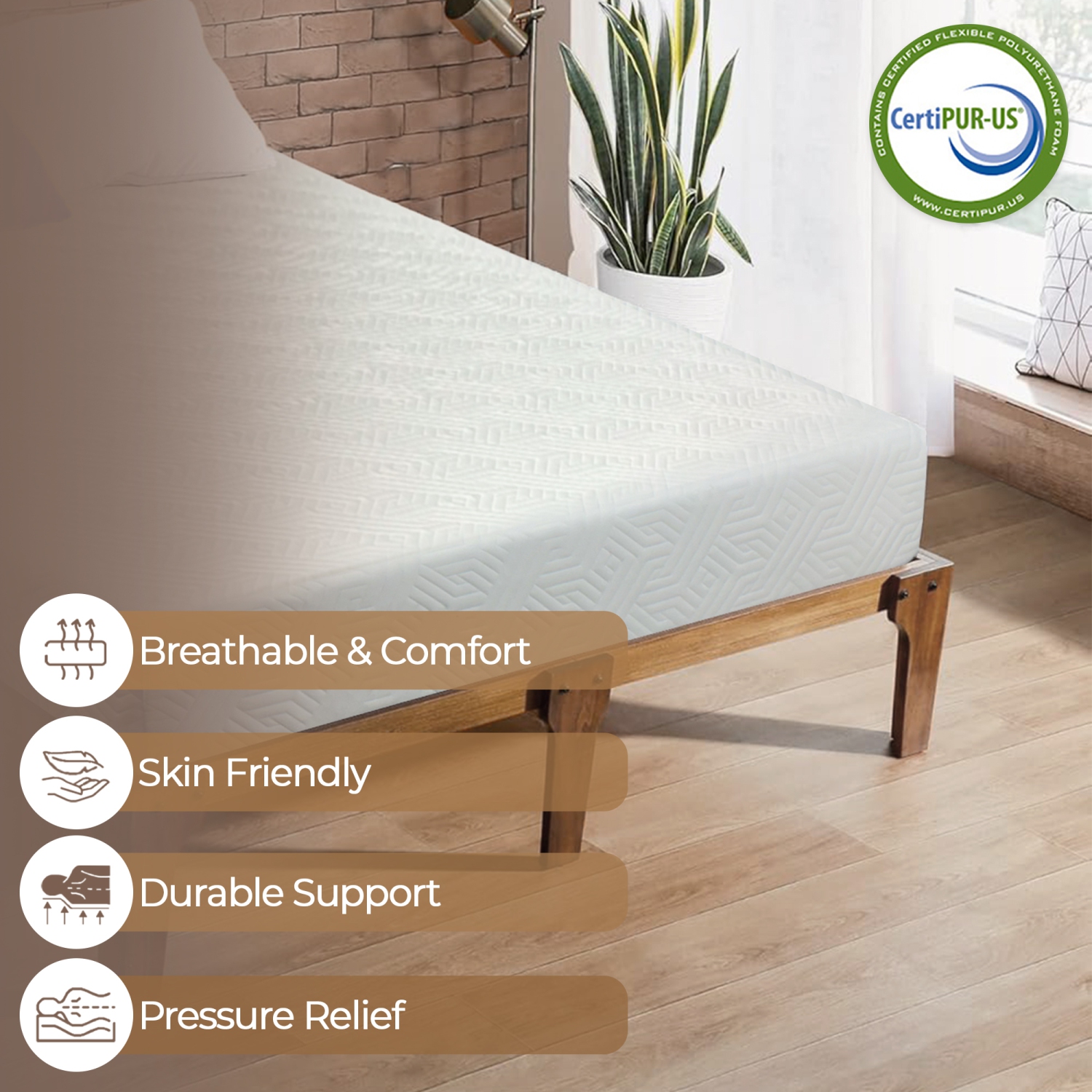 (Only at Bestbuy) ViscoLogic LuminaSleep 9" Full / Double Gel Infused Mattress | Cool Sleep and Pressure Relief Medium Firm Feel Mattress |