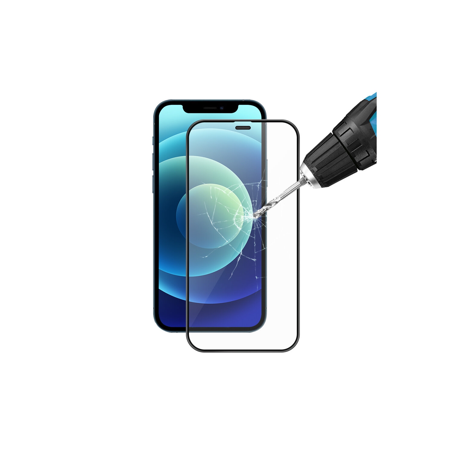 BlitzWolfBW-AY4 9H 0.25mm HD Anti-Explosion Anti-Scratch Anti-fingerprint Full Glue 3D Full Cover Tempered Glass Screen Protector For iPhone 12 mini