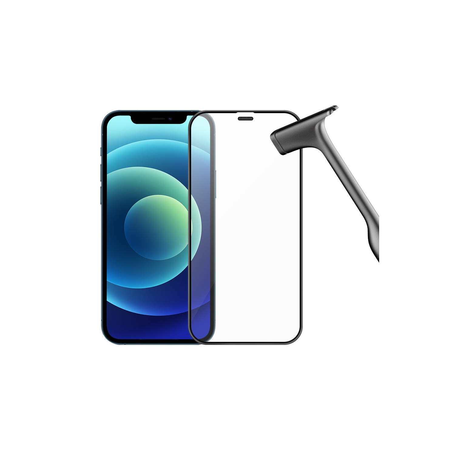 BlitzWolfBW-AY4 9H 0,25&nbsp;mm HD anti-explosion anti-rayure colle intégrale 3D Full Cover Protecteur d'écran en verre trempé pour iPhone 12 mini