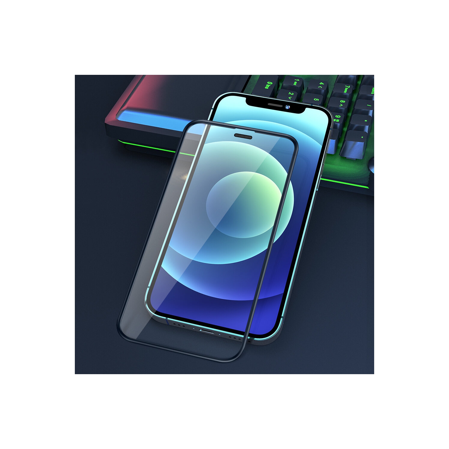 BlitzWolfBW-AY4 9H 0,25&nbsp;mm HD anti-explosion anti-rayure colle intégrale 3D Full Cover Protecteur d'écran en verre trempé pour iPhone 12 mini