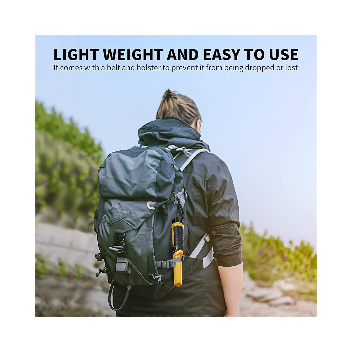 USA Direct GC-2006 détecteur de métaux Pinpointer Wand 5 pouces profondeur IP68 étanche 66 pi sous l'eau 360 détection LED Light Treasure