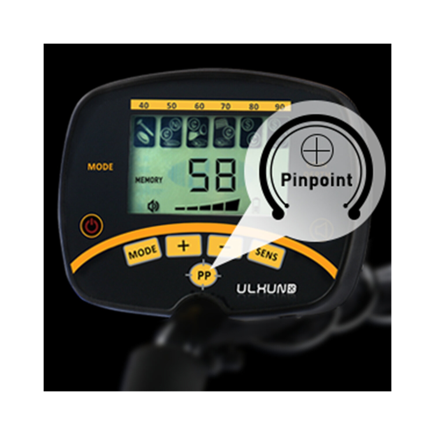 US Direct GC-1075 détecteur de métaux professionnel étanche puce DSP à bobine de 11 pouces 5 modes Treasure Hunting Gold Silver Detection