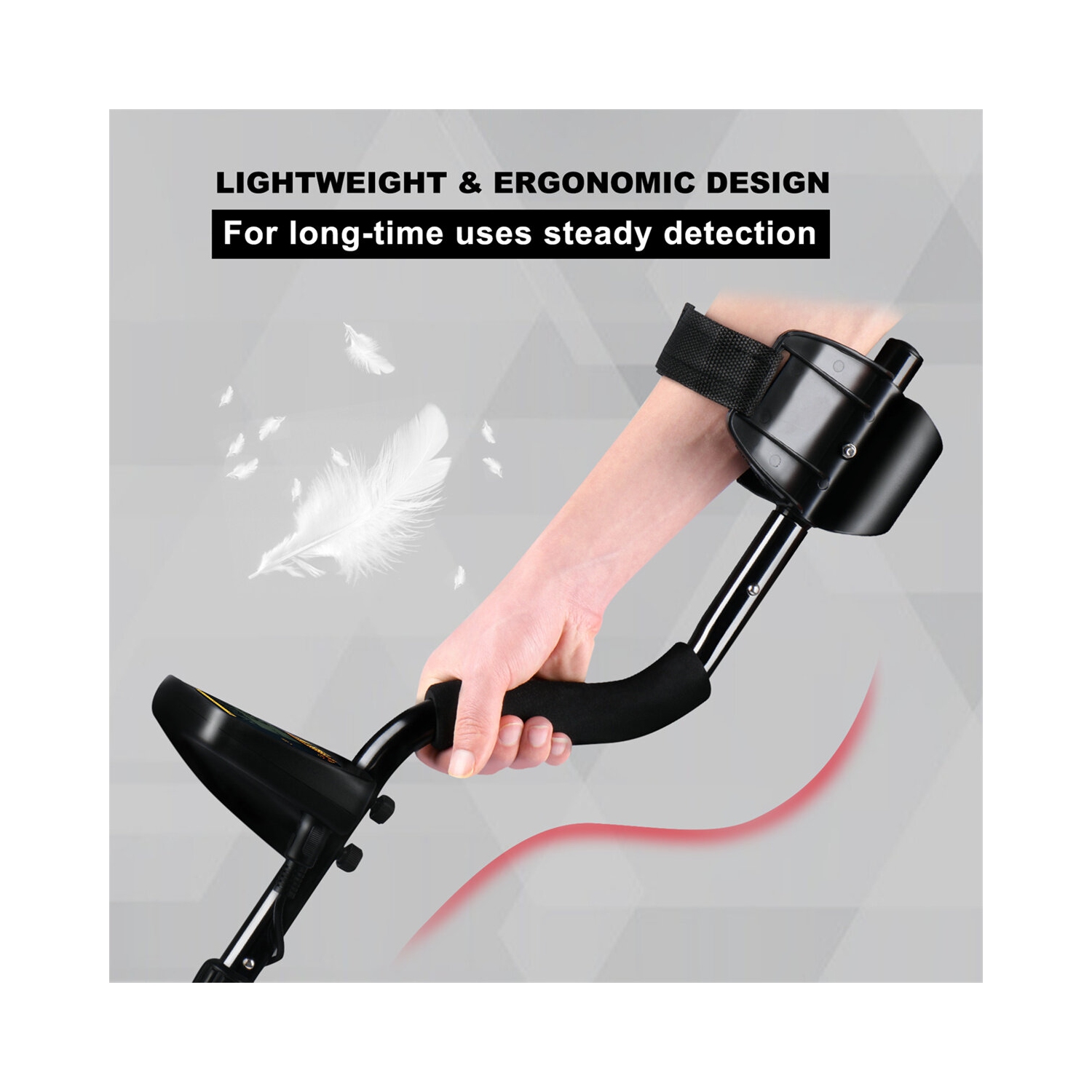 US Direct GC-1075 détecteur de métaux professionnel étanche puce DSP à bobine de 11 pouces 5 modes Treasure Hunting Gold Silver Detection