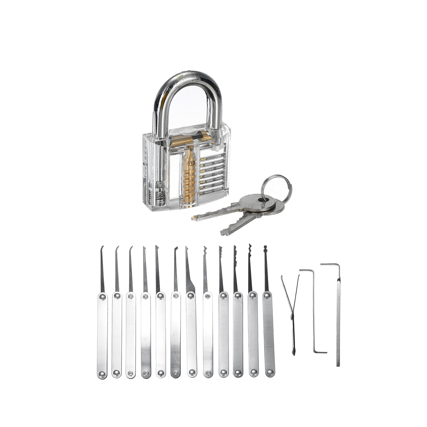 Unlocking Locksmith Practice Lock Pick Key Extractor Padlock Lockpick Tool Kits