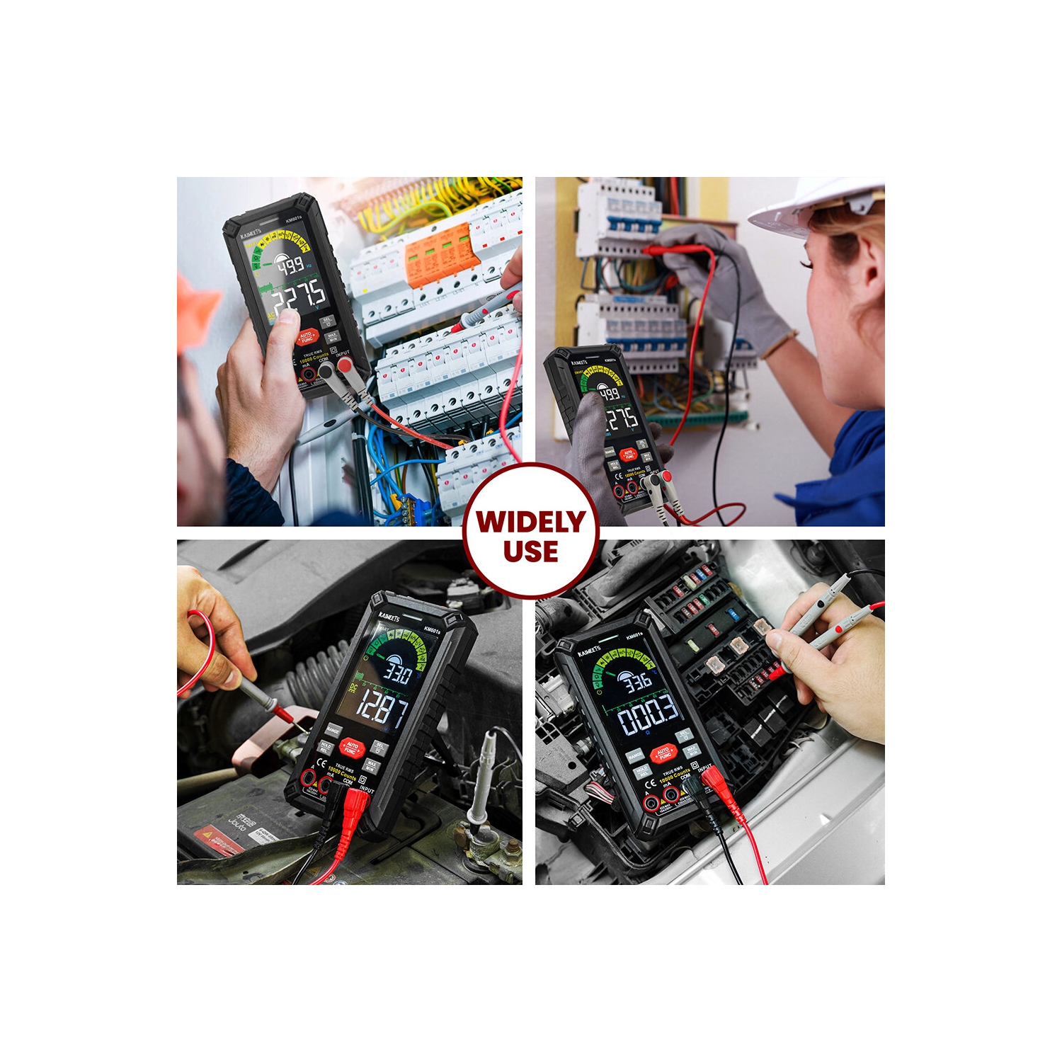 US/EU Direct KAIWEETS KM601S Smart Multimeter True RMS 10000 Counts 1200mAh Rechargeable Battery AC/DC Voltage Resistance Capacitance Tester