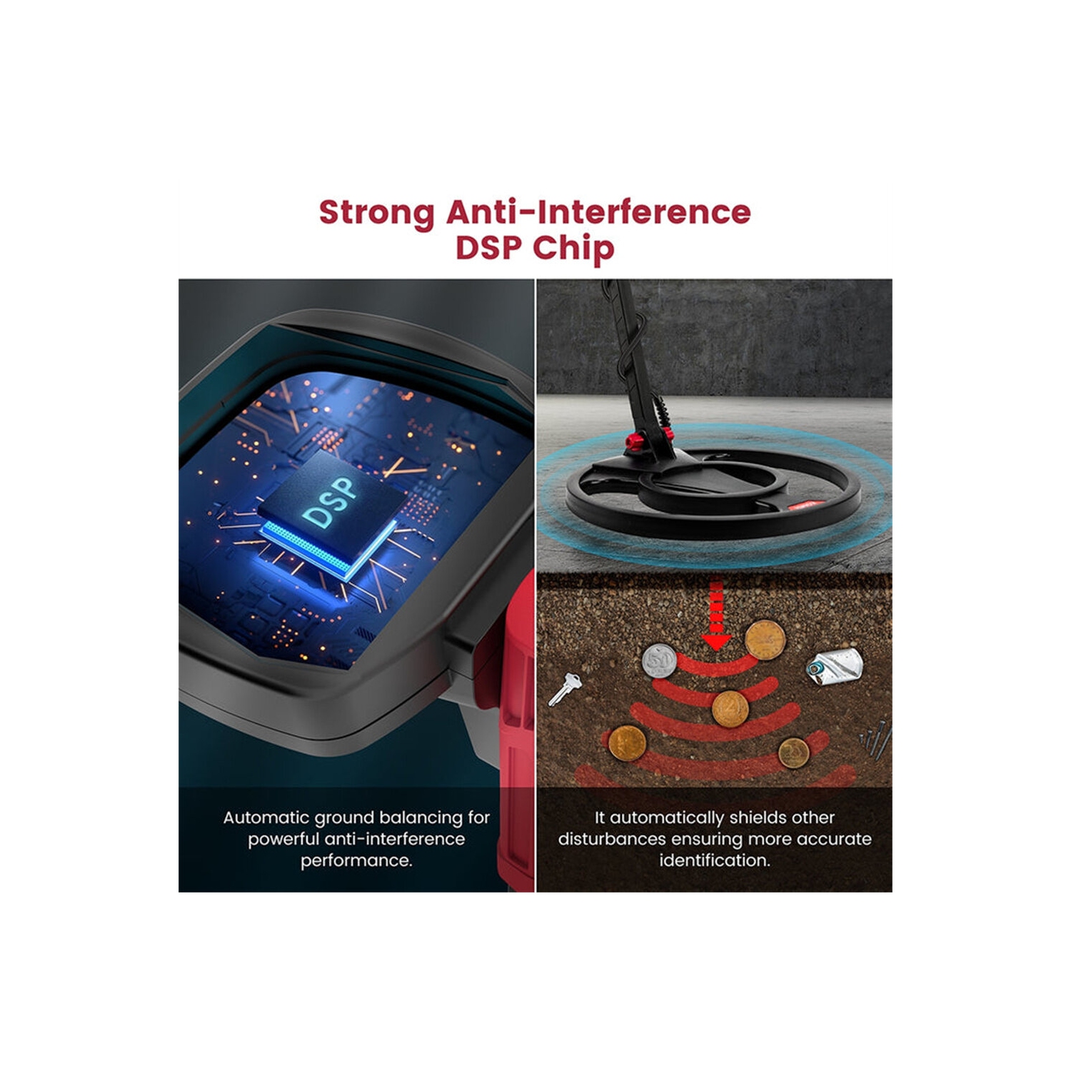 Détecteur de métaux professionnel KAIWEETS KGM01 avec 6 modes de détection haute précision IP68 sensibilité réglable et longueur de tige pour pièces