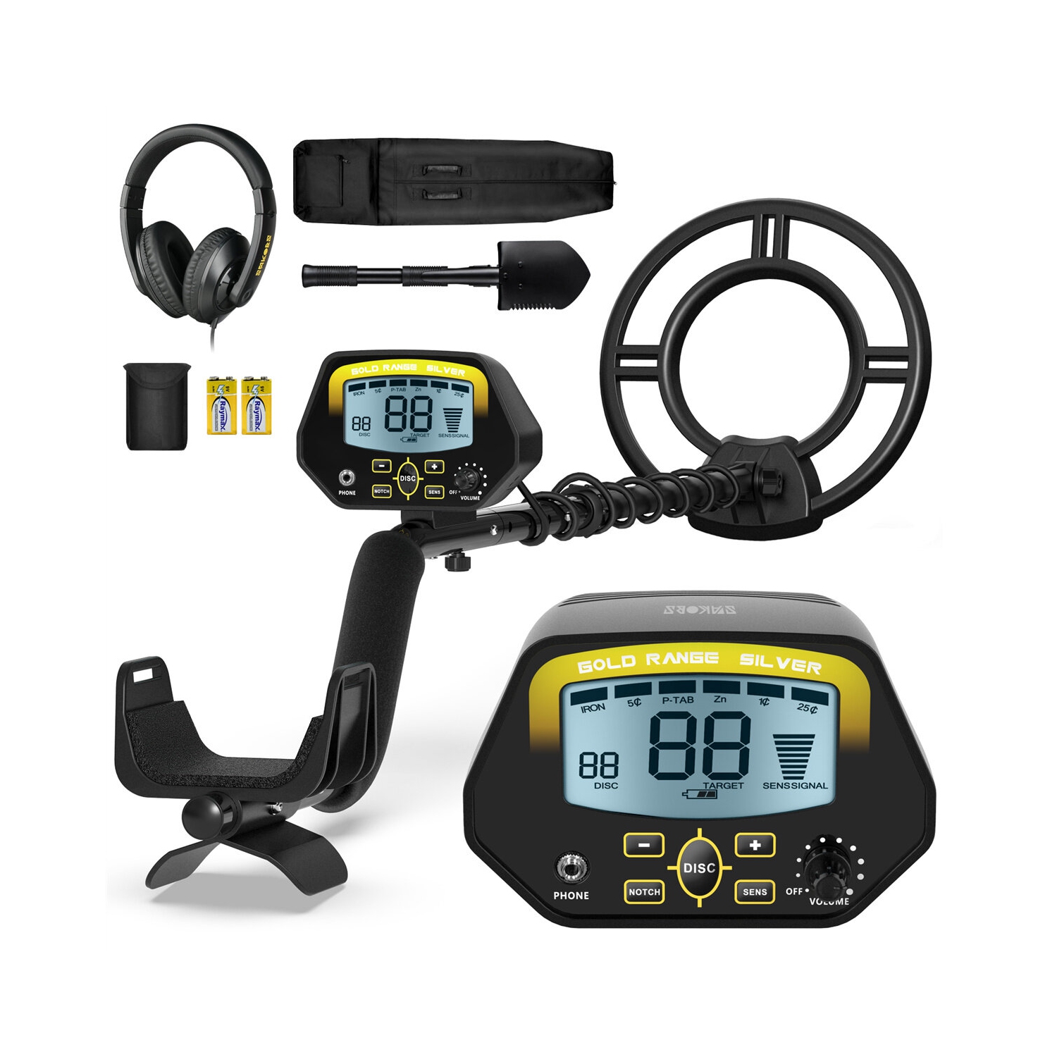 USA Direct Metal Detector étanche Professional Gold Finder avec écran LCD 10" Coil Advanced DSP Chip Deep Detection Treasure Hunter