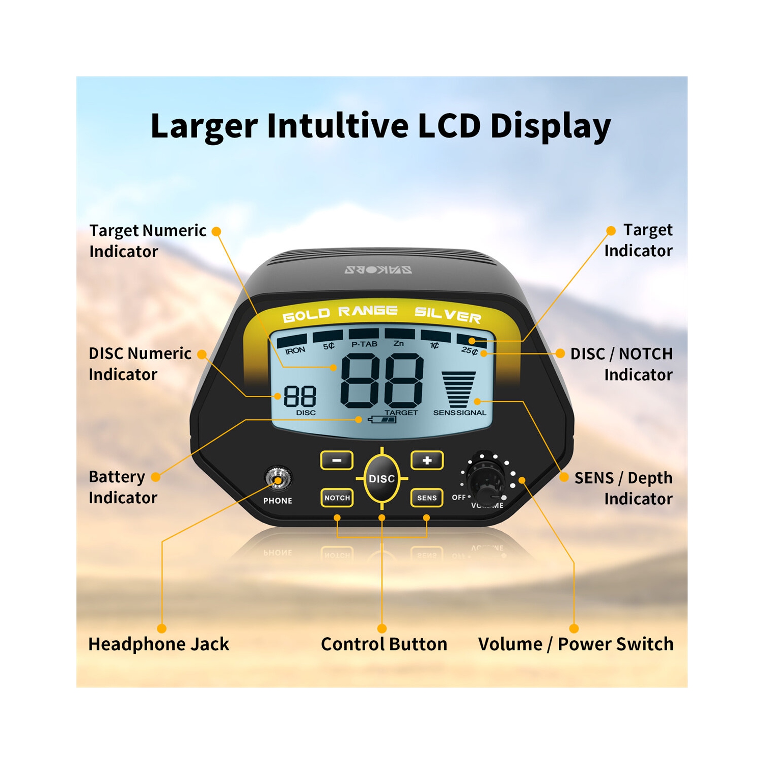 USA Direct Metal Detector étanche Professional Gold Finder avec écran LCD 10" Coil Advanced DSP Chip Deep Detection Treasure Hunter