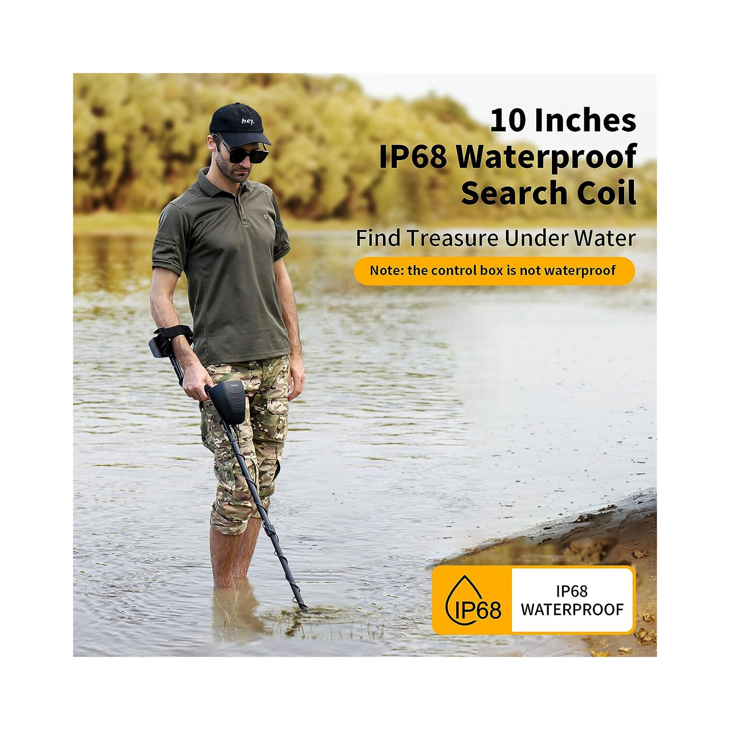 USA Direct Metal Detector étanche Professional Gold Finder avec écran LCD 10" Coil Advanced DSP Chip Deep Detection Treasure Hunter