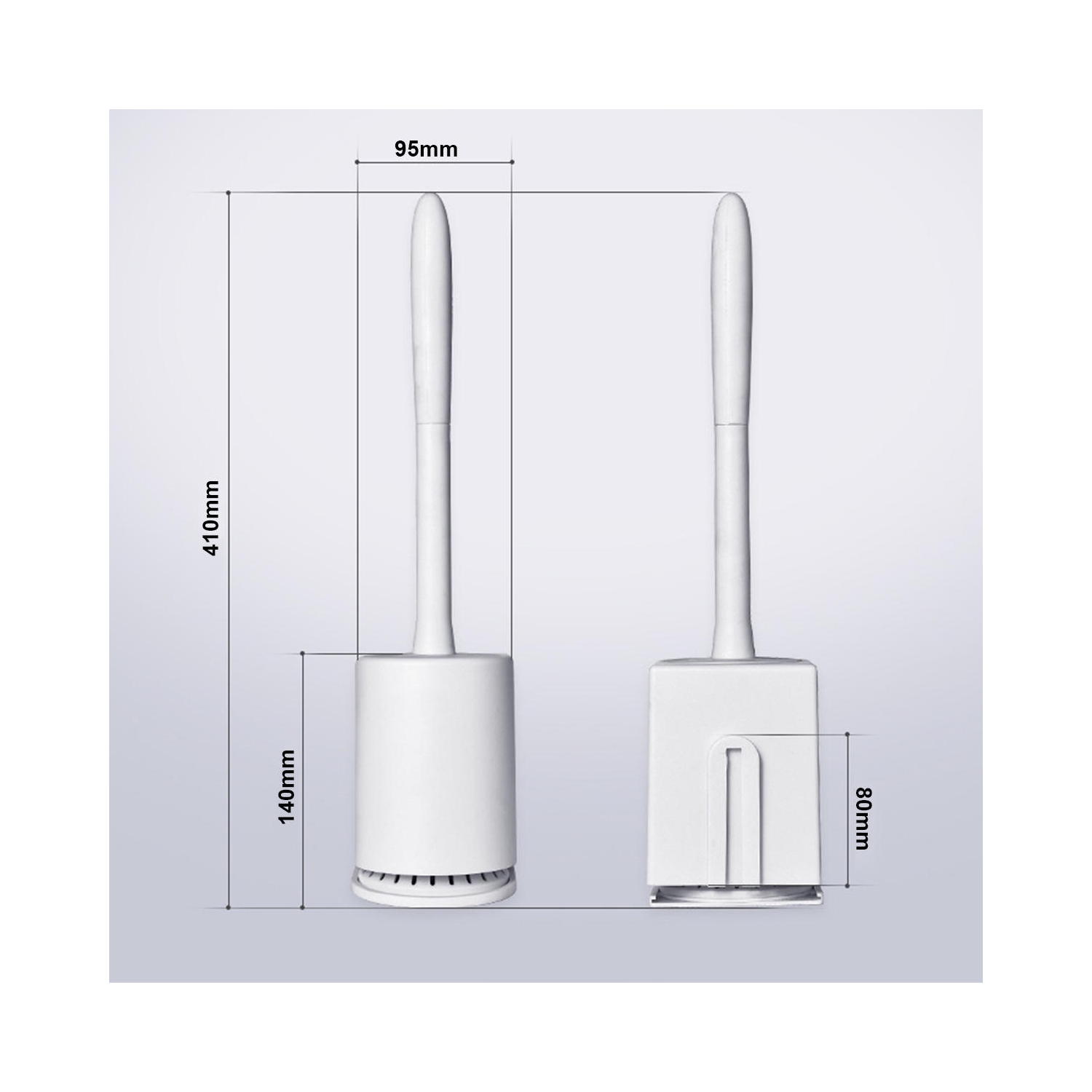 Brosse à toilette et support en silicone et poils antibactériens brosse de nettoyage pour salle de bain