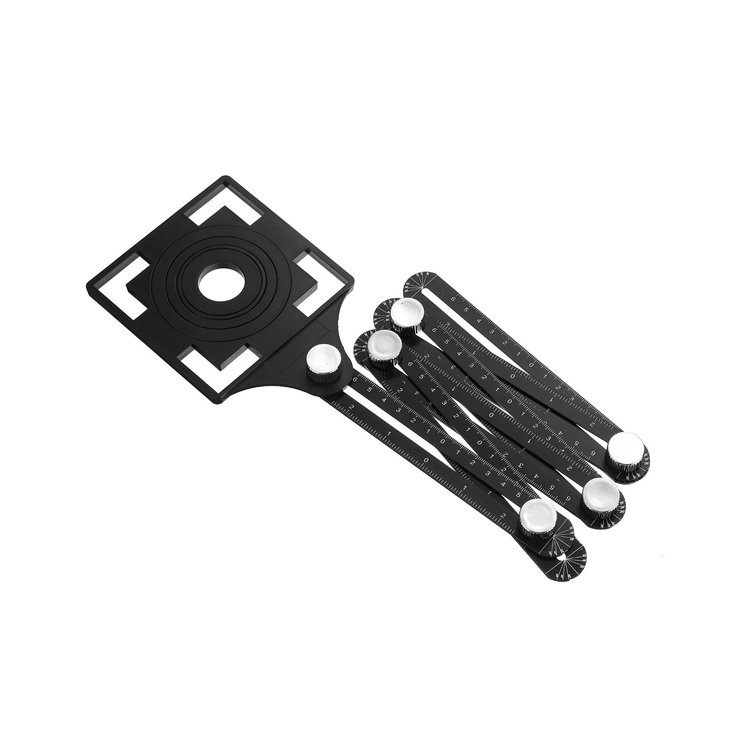 Adjustable 6 Fold Tool Angle Ruler Ceramic Tile Hole Locator Set 25/40/45/55/75mm Drill Guide Openings Locator Sets