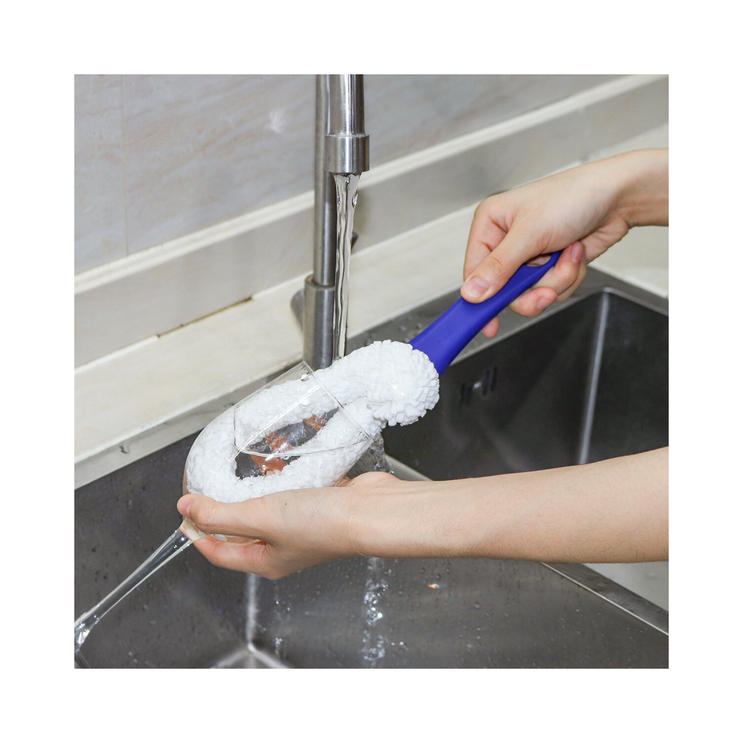 Long Handle Flexible Bottle Cleaning Brush Kitchen Cup Cleaner