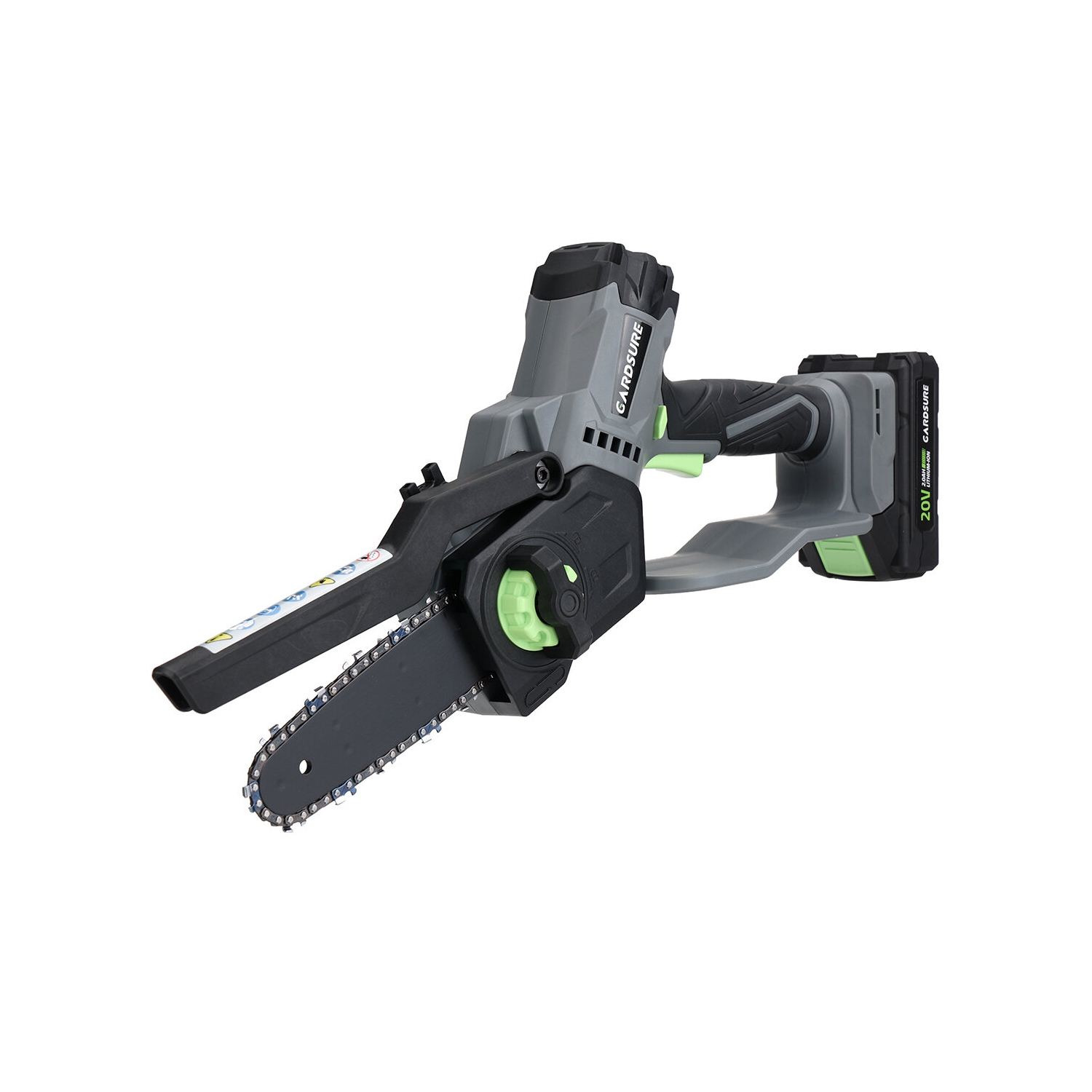 GARDSURE Mini Chainsaw 6 inch Electric Chainsaw Cordless Brushless Motor Chainsaw with 2 Pack 20V 2.0Ah Li-ion Batteries Chainsaw for Tree Branch