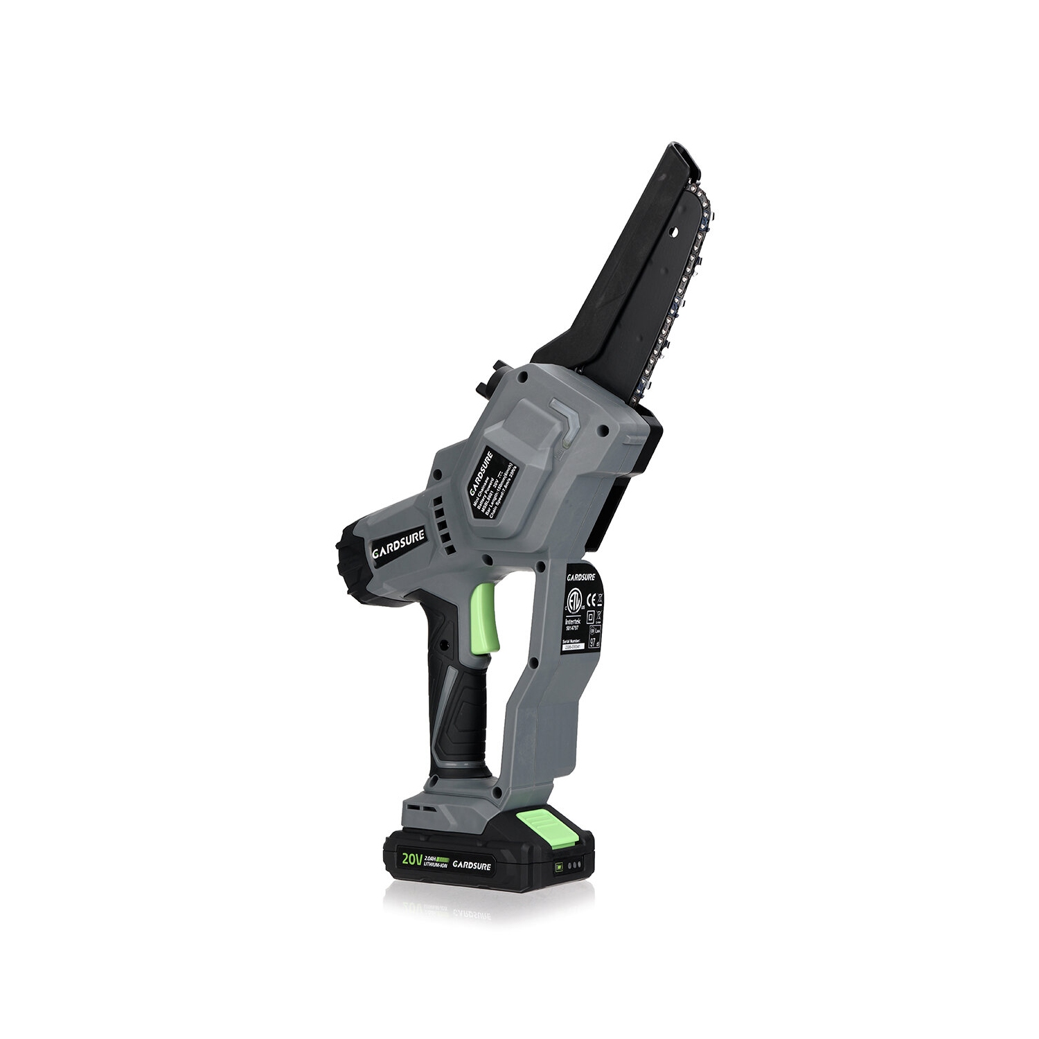 GARDSURE Mini Chainsaw 6 inch Electric Chainsaw Cordless Brushless Motor Chainsaw with 2 Pack 20V 2.0Ah Li-ion Batteries Chainsaw for Tree Branch