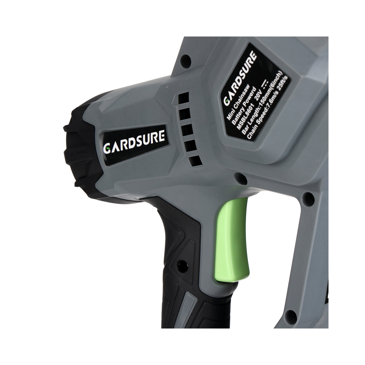 GARDSURE Mini Chainsaw 6 inch Electric Chainsaw Cordless Brushless Motor Chainsaw with 2 Pack 20V 2.0Ah Li-ion Batteries Chainsaw for Tree Branch