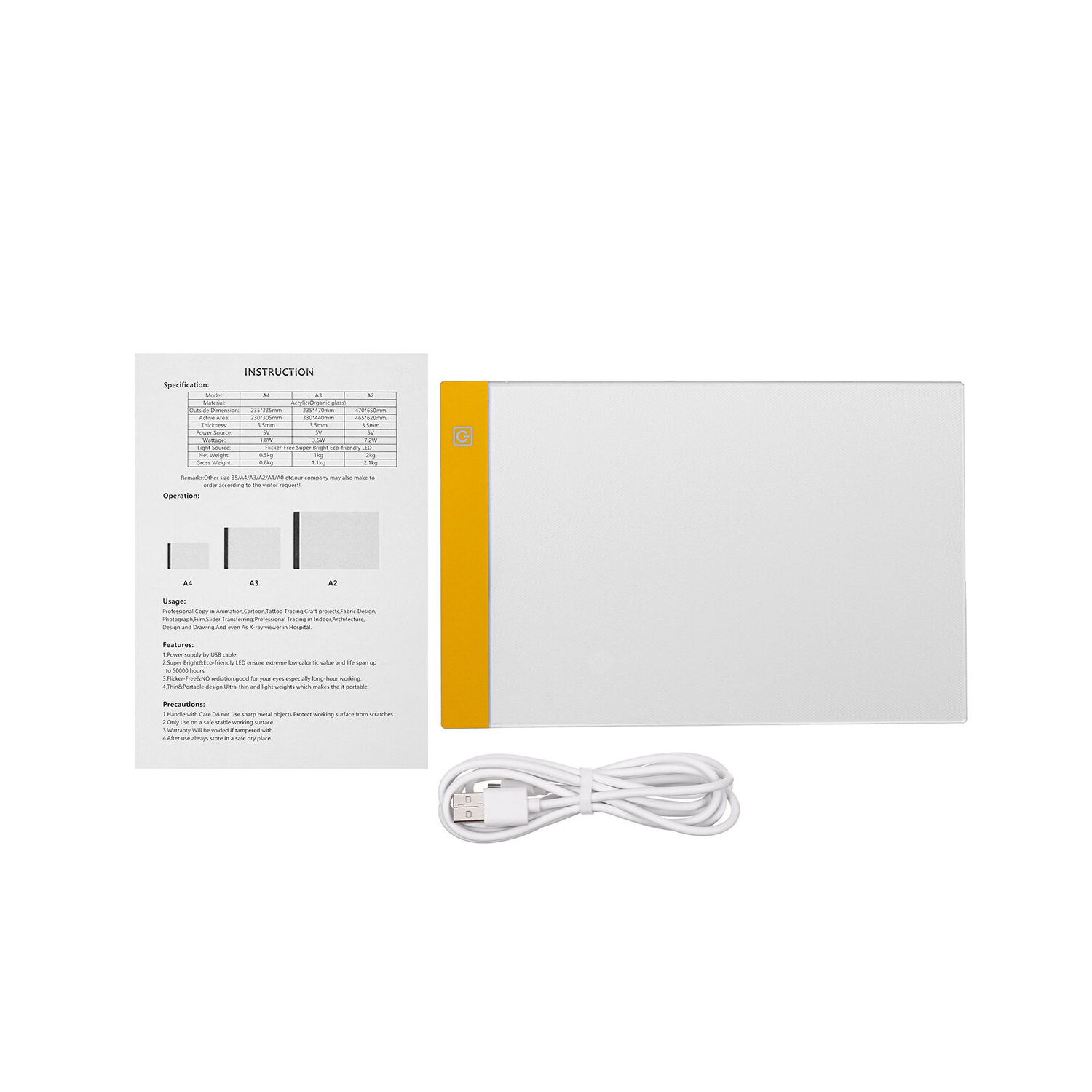 Ultra Thin A4 LED Light Pad Artist USB LED Drawing Board Pad Copy Table Painting Drawing Writing Board