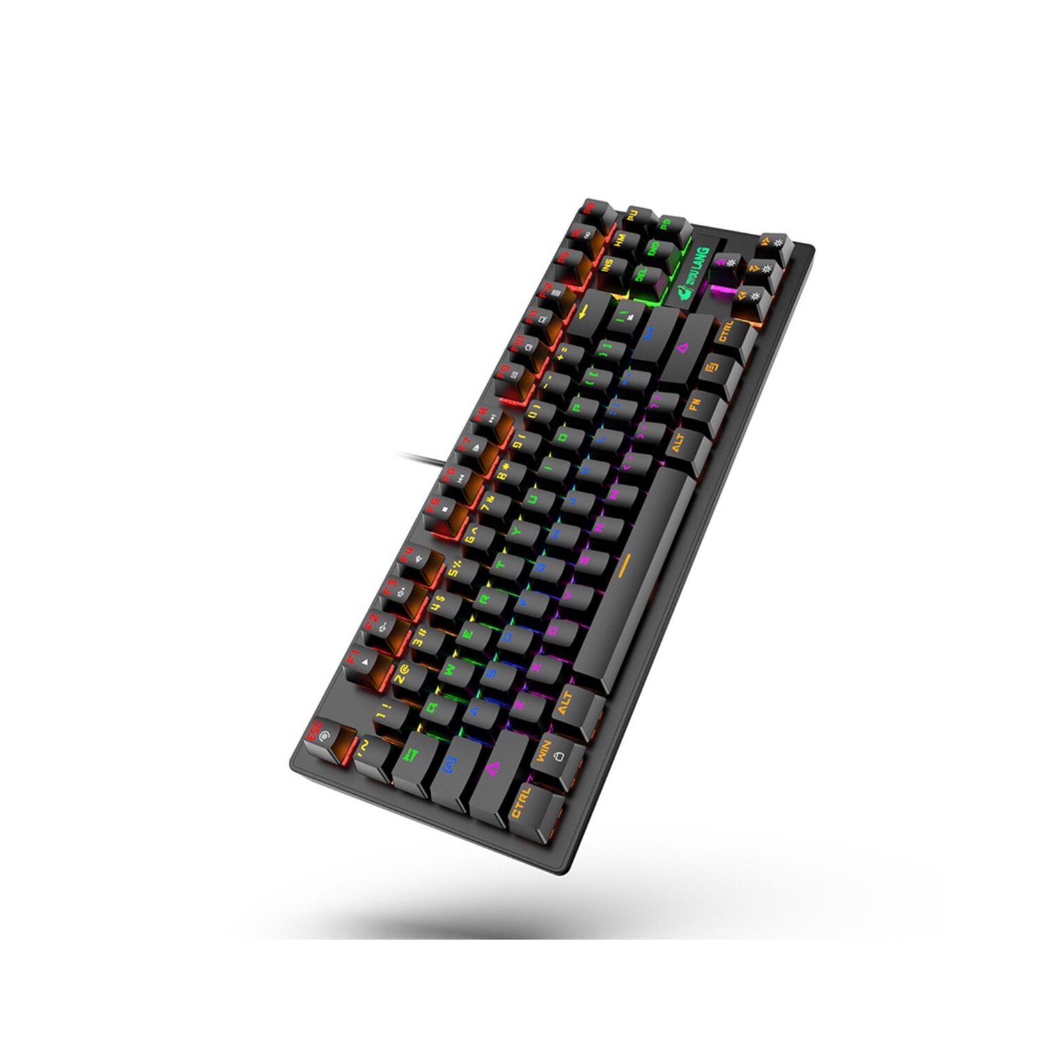 ZIYOULANG K2 87 Keys Mechanical Keyboard Wired Rainbow Backlight Blue Switch Gaming Keyboard for Laptop Computer PC Gamer