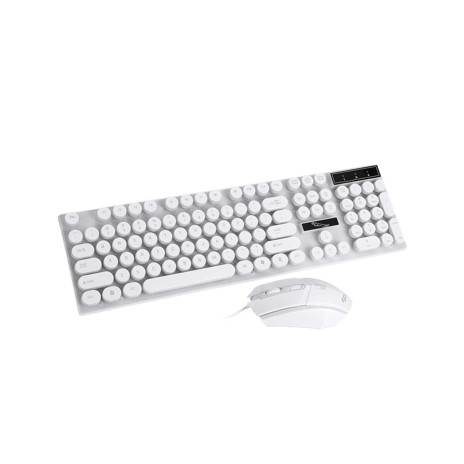 Clavier de jeu USB avec fil et souris de jeu à rétroéclairage coloré de 104 touches pour ordinateur portatif