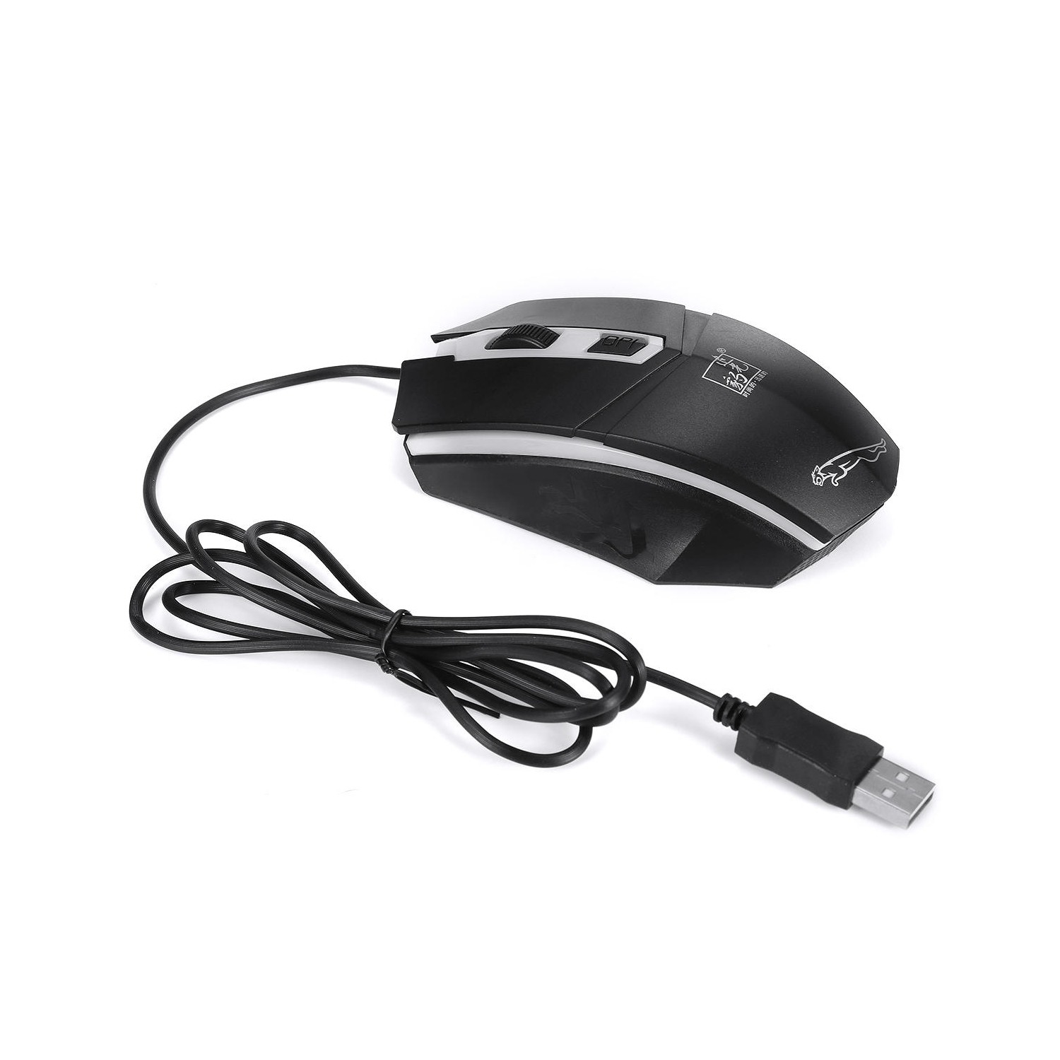 Clavier de jeu USB avec fil et souris de jeu à rétroéclairage coloré de 104 touches pour ordinateur portatif