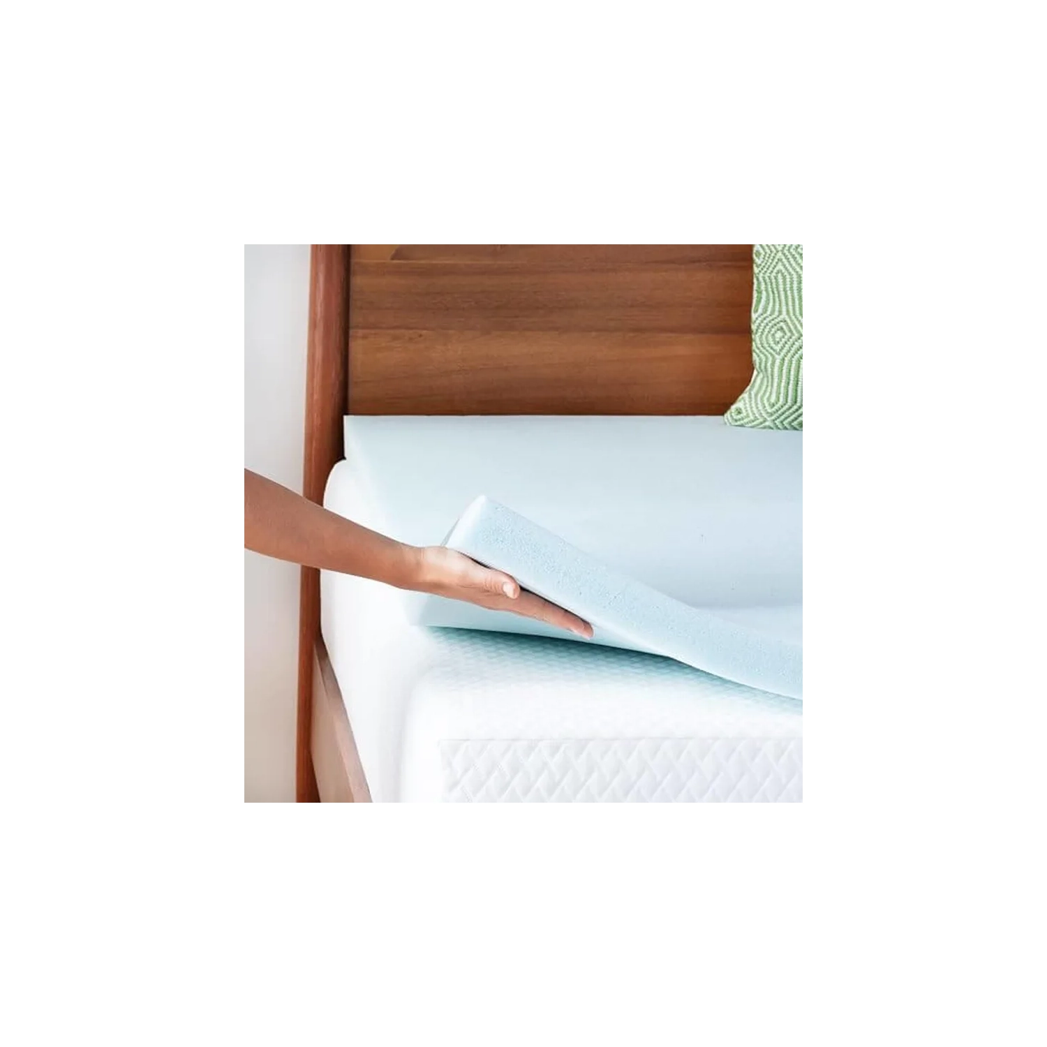 Surmatelas en mousse à mémoire infusée de gel de 2 po - lit double, certifié CertiPUR-US