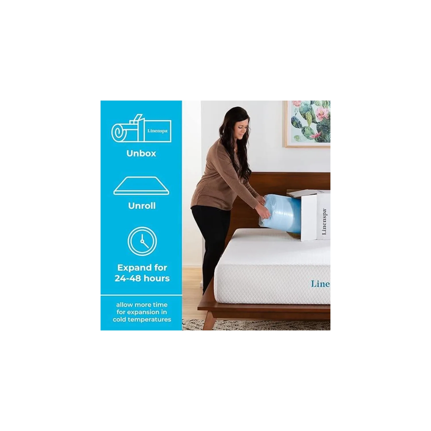 Surmatelas en mousse à mémoire infusée de gel de 2 po - lit double, certifié CertiPUR-US