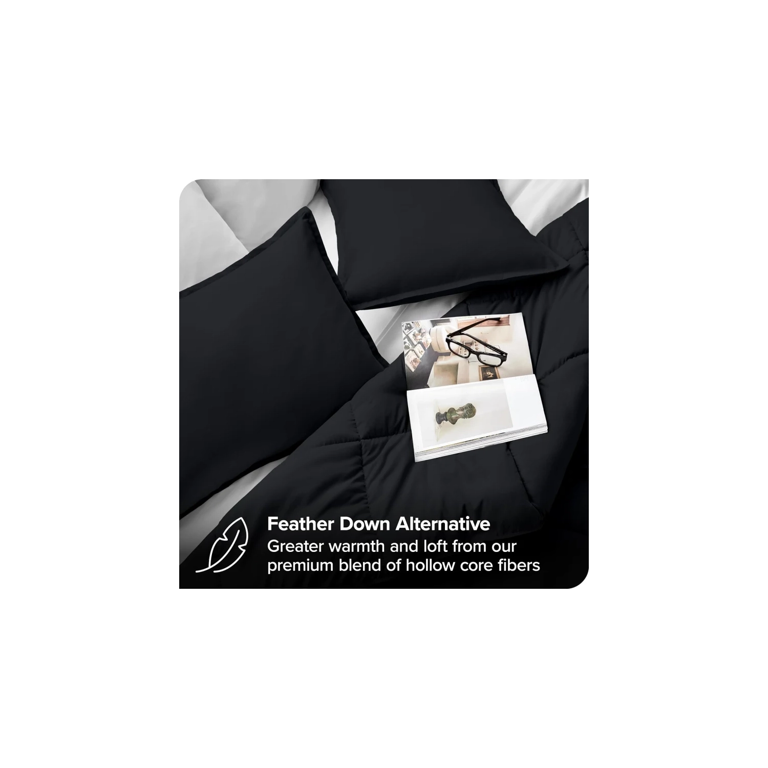 Ensemble de douillette Premium 1800 - Grand lit en duvet d'oie - très doux - toute saison chaude