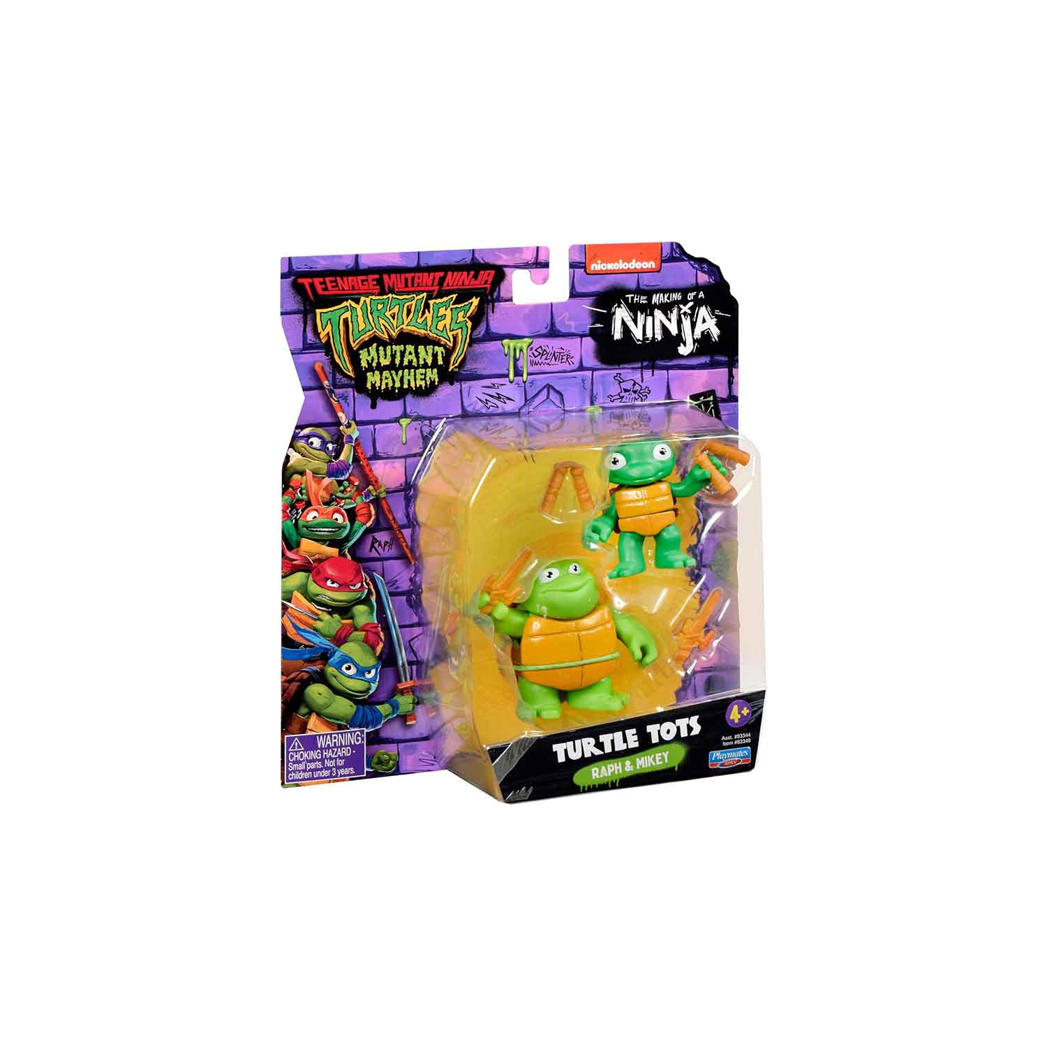 Teenage Mutant Ninja Turtles 5 Inch Action Figure Mutant Mayhem - Turtle Tots Raph & Mikey