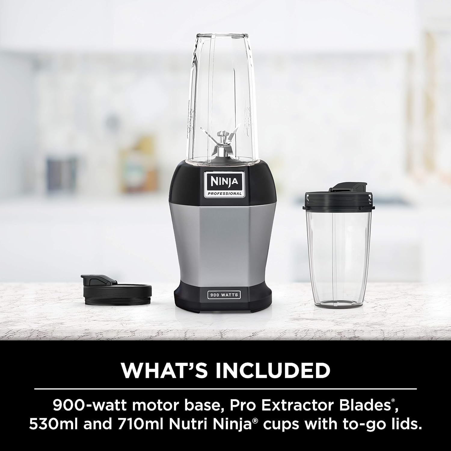 Mélangeur personnel Nutri Pro BL450C de Ninja pour jus, boissons frappées et smoothies, 18 et 24 oz