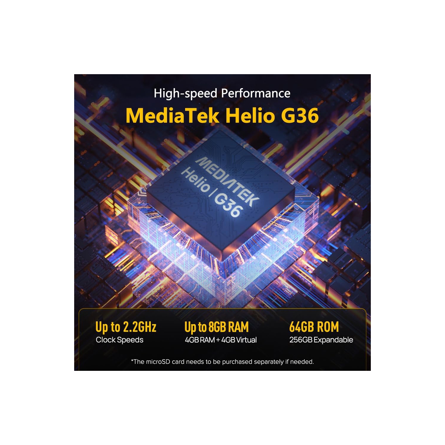 Ulefone Armor X12 Pro Rugged Smartphone Unlocked, MTK Helio G36 4GB+ 4GB Virtual RAM+64GB Android 13 Cell Phone, 13MP+8MP, 5.45" HD+, 4860mAh, Dual