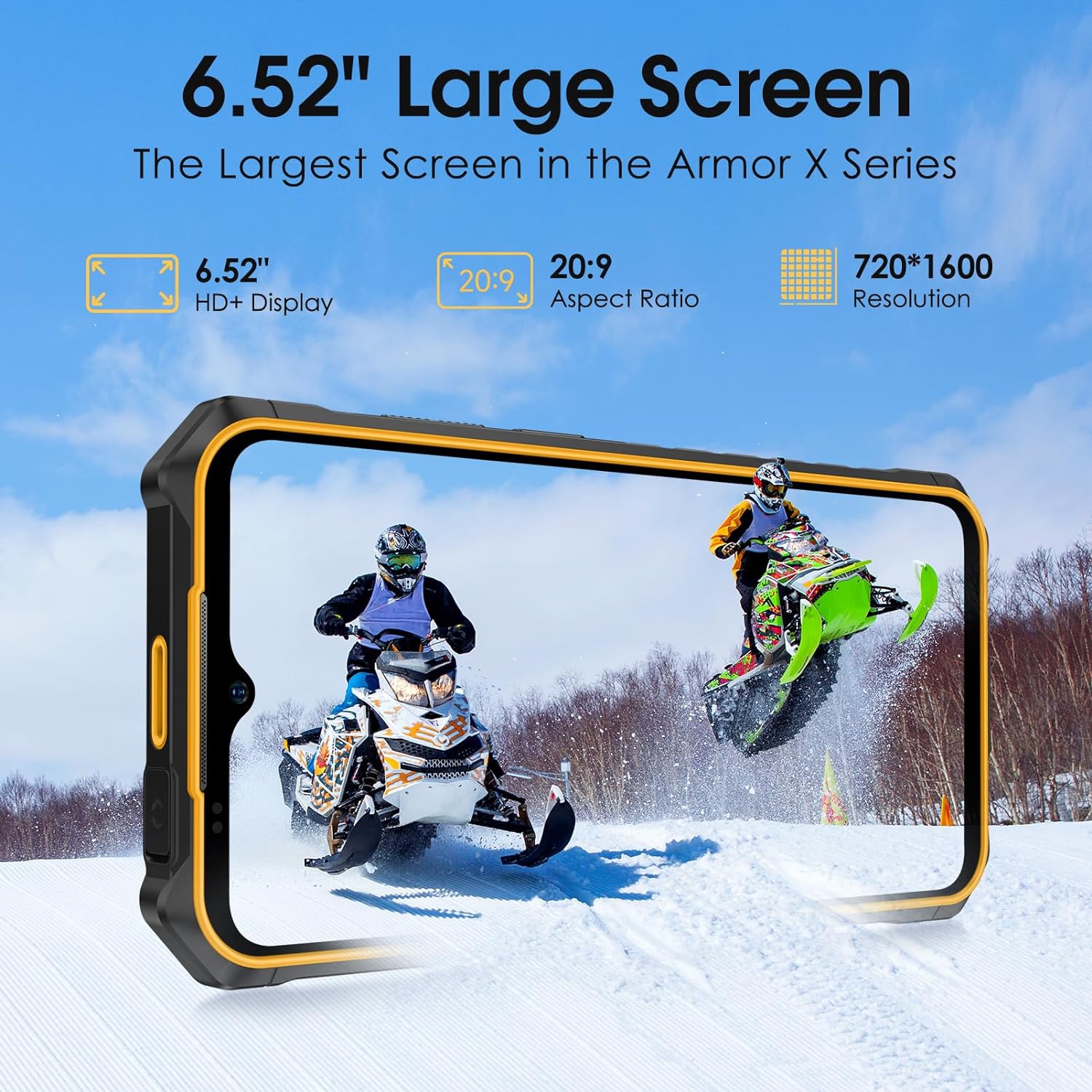 Ulefone Armor X13 Rugged Phone, 6GB RAM+6GB virtual RAM / 64GB, 50MP Rear Camera, 24MP Night Vision Camera, 6.52” Screen, 6320mAh, NFC, GPS, Dual 4G