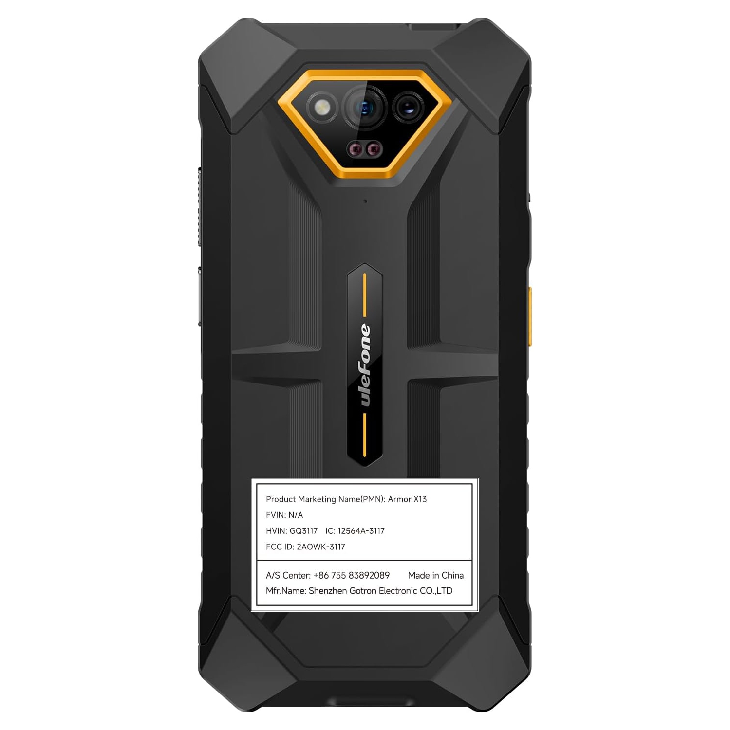 Ulefone Armor X13 Rugged Phone, 6GB RAM+6GB virtual RAM / 64GB, 50MP Rear Camera, 24MP Night Vision Camera, 6.52” Screen, 6320mAh, NFC, GPS, Dual 4G