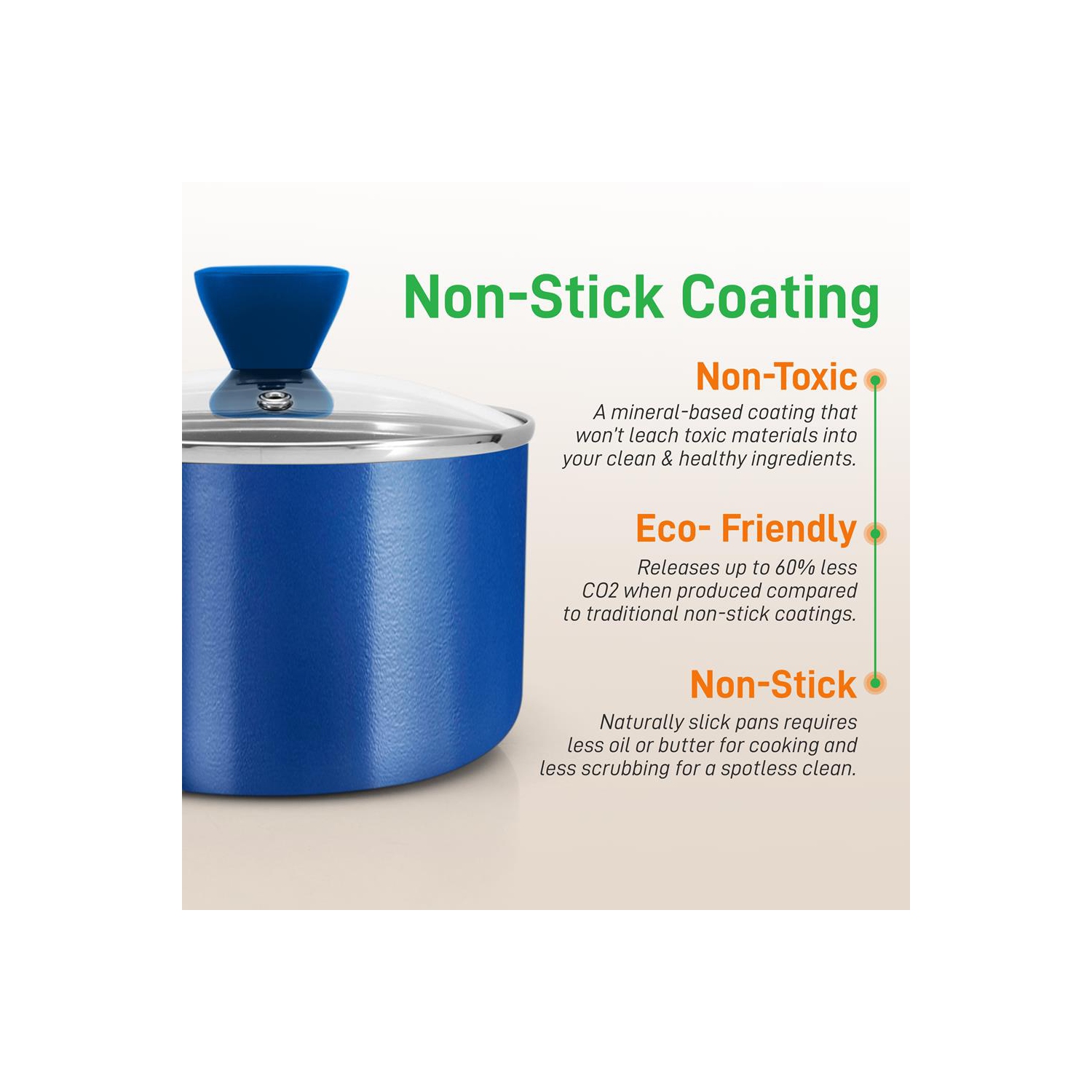 Kitchenware Pots & Pans - Stylish Kitchen Cookware Set, Non-Stick