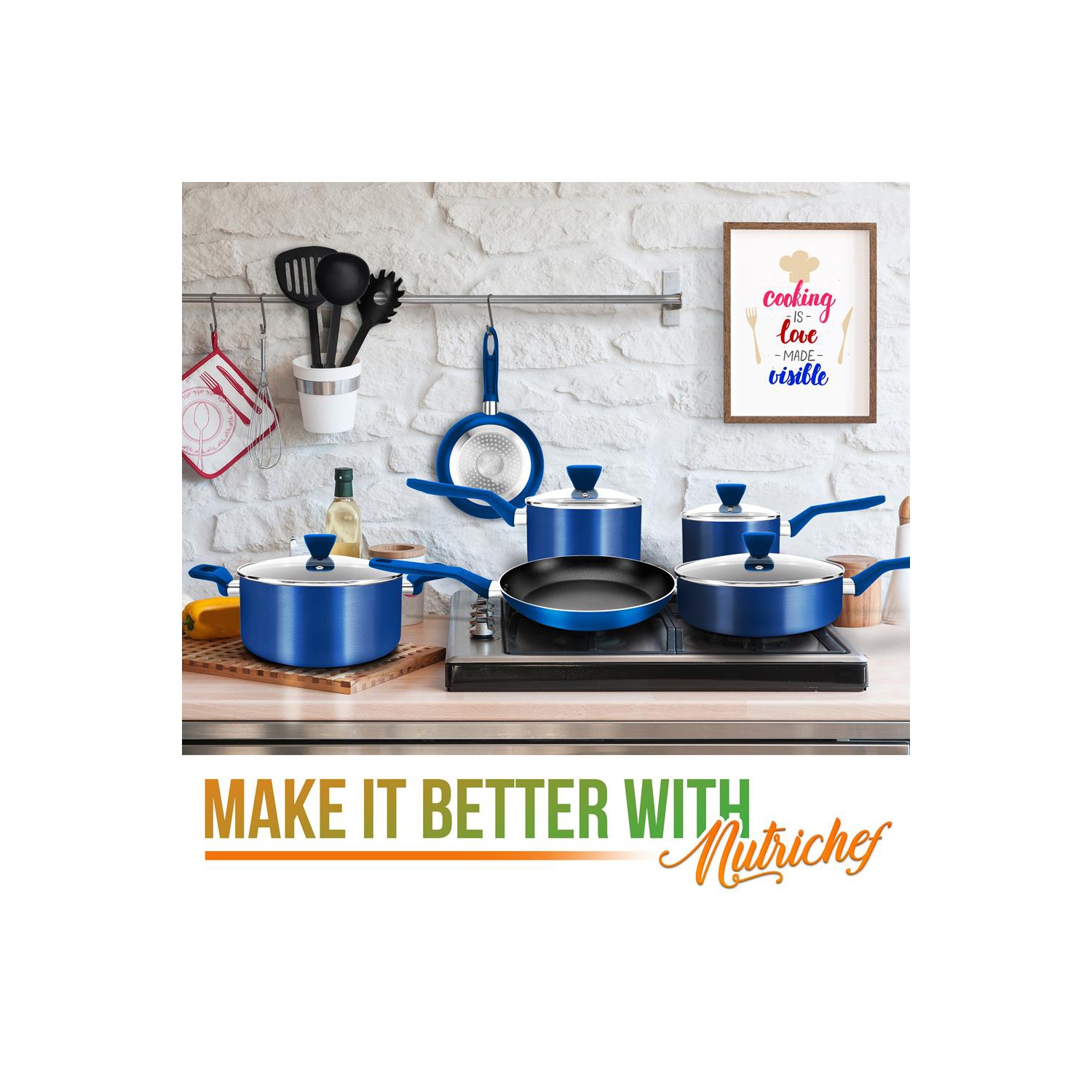 Kitchenware Pots & Pans - Stylish Kitchen Cookware Set, Non-Stick