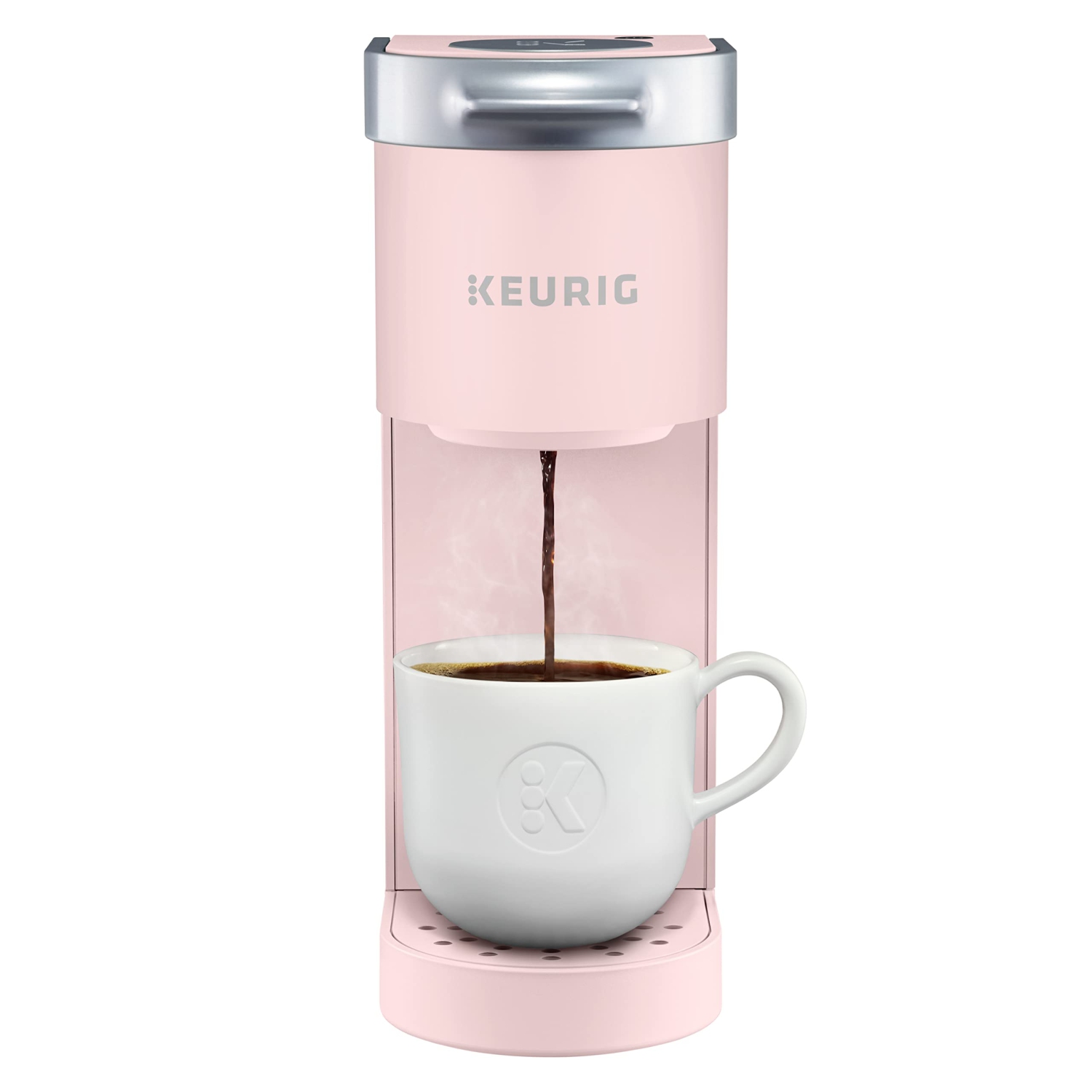 La cafetière à une tasse K-Mini K-Cup de Strak est dotée d'un design très élégant et de vieux rose