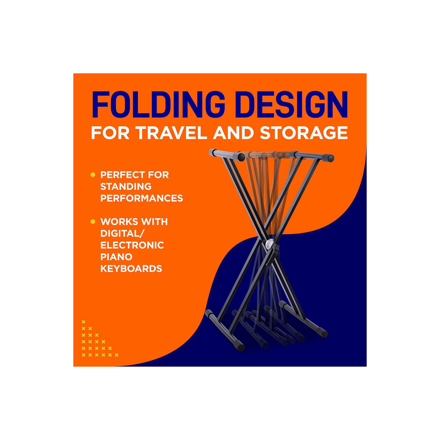 Support pour clavier Digital Piano - Support pour clavier électronique - Support pour clavier Digital Piano, hauteur réglable