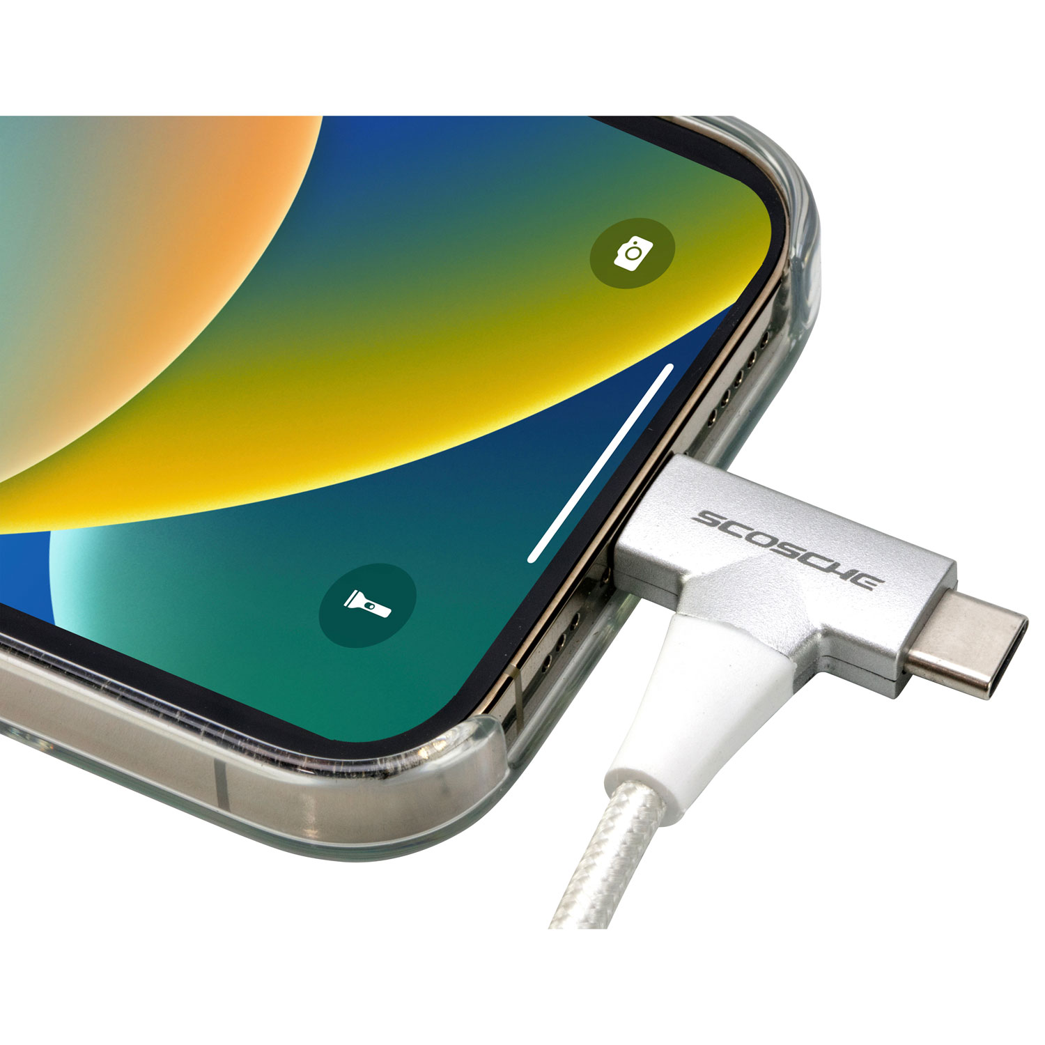 Câble USB-C à Lightning/USB-C de 1,22m Strikeline de Scosche (CCi4B4TWT-SP) - Blanc