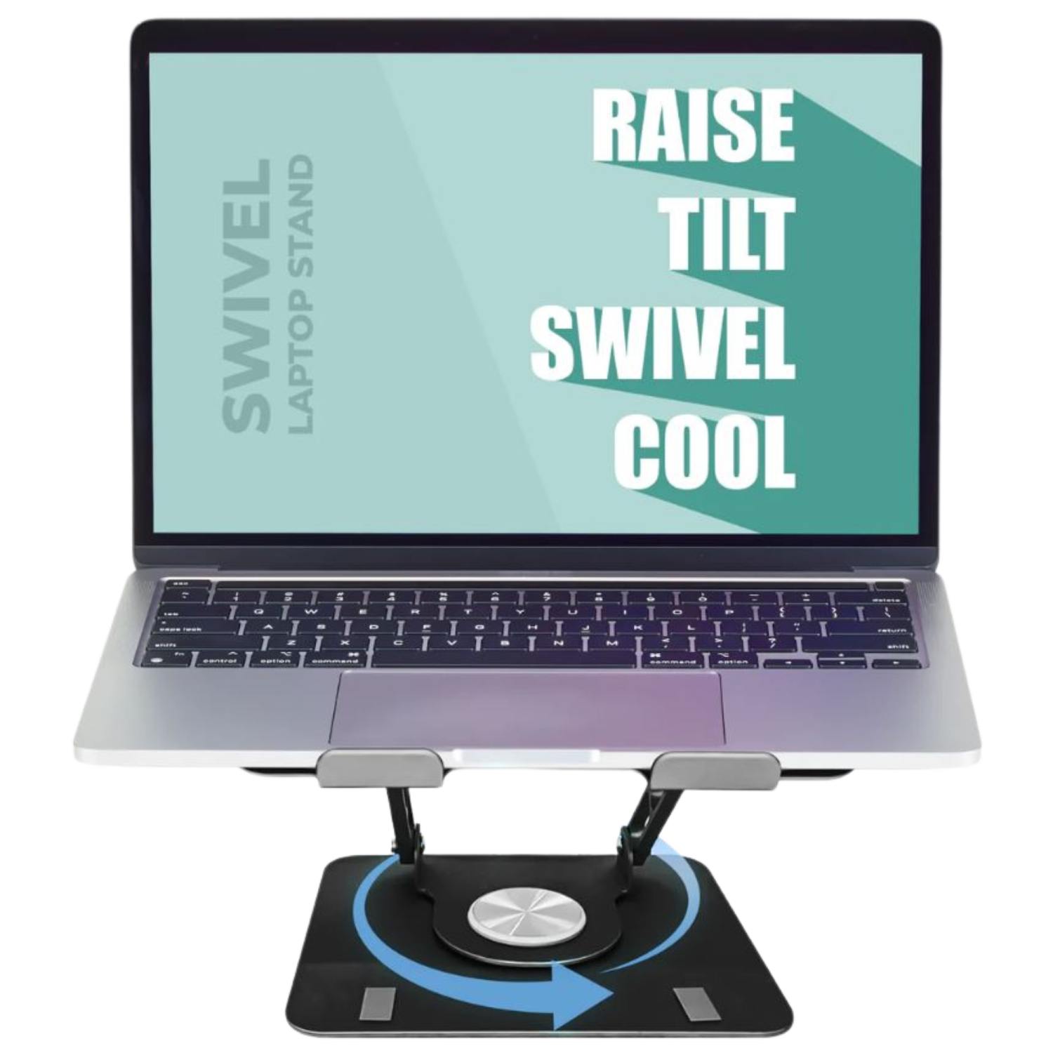 Uncaged Ergonomics RISE Swivel Adjustable Laptop Desk Stand 2.0- Black