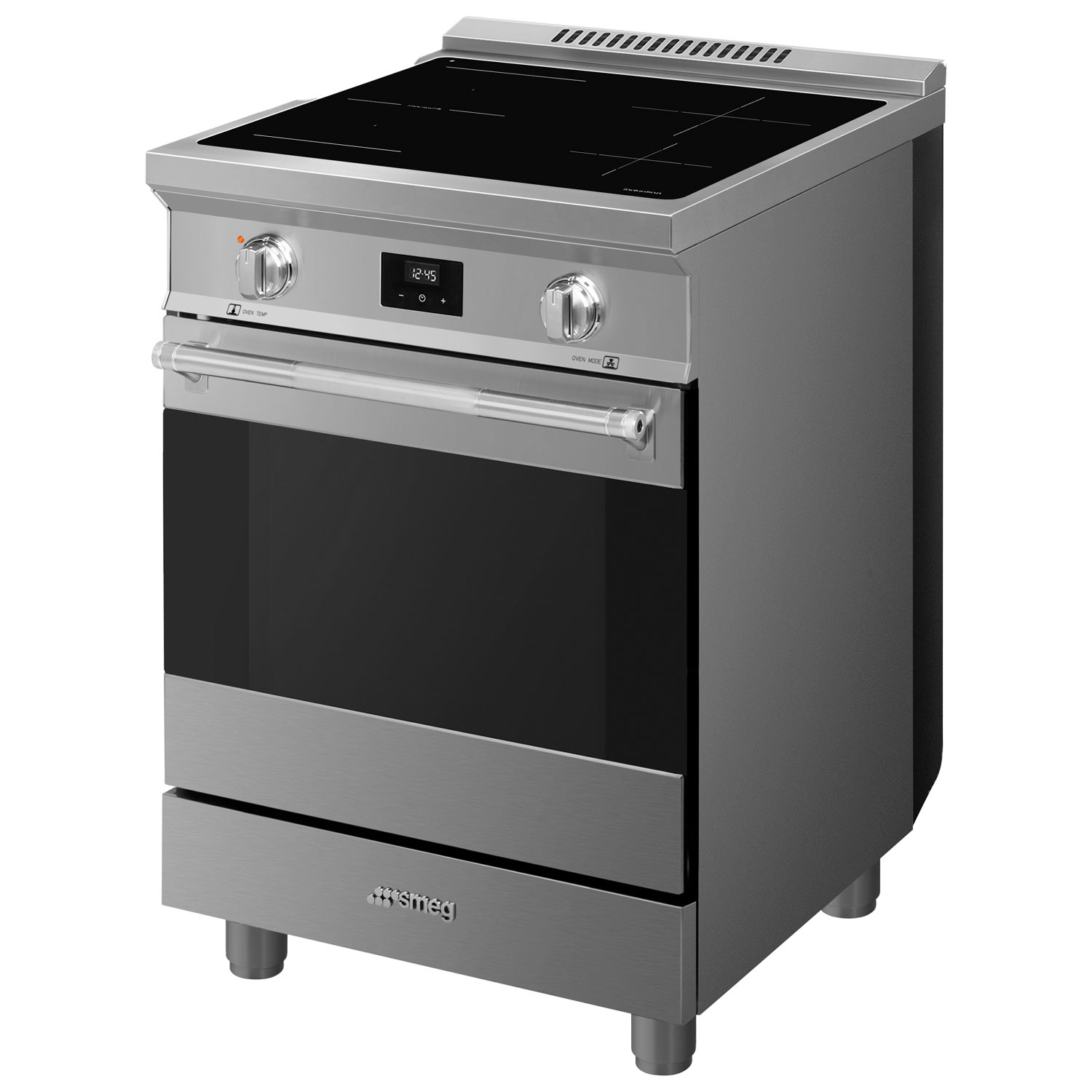 Smeg 24" 2.79 Cu. Ft. True Convection Freestanding Induction Range - Stainless Steel