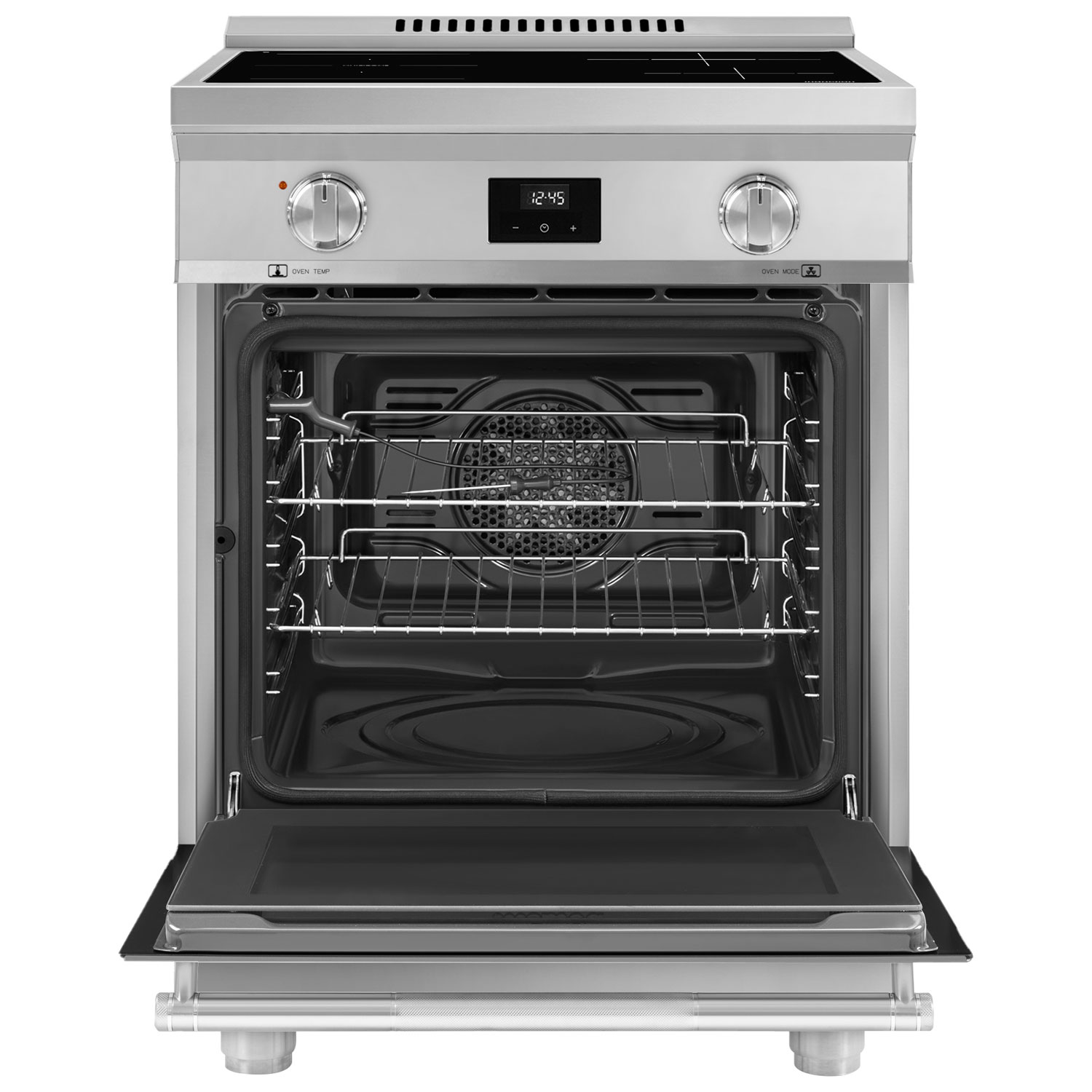 Smeg 24" 2.79 Cu. Ft. True Convection Freestanding Induction Range - Stainless Steel