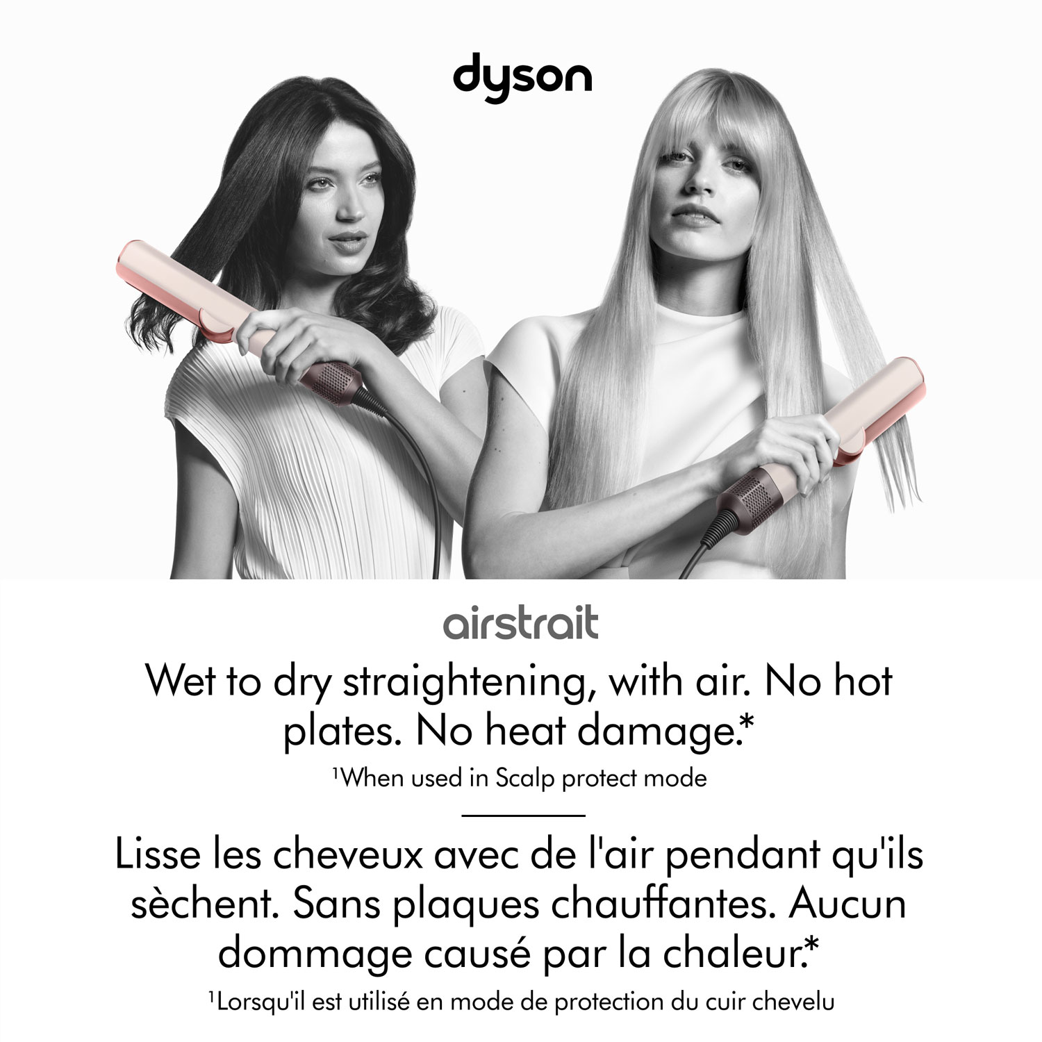 Dyson airstrait ホワイト/ピンク Dyson Airstrait ストレートヘアアイロン ホワイト/ピンク