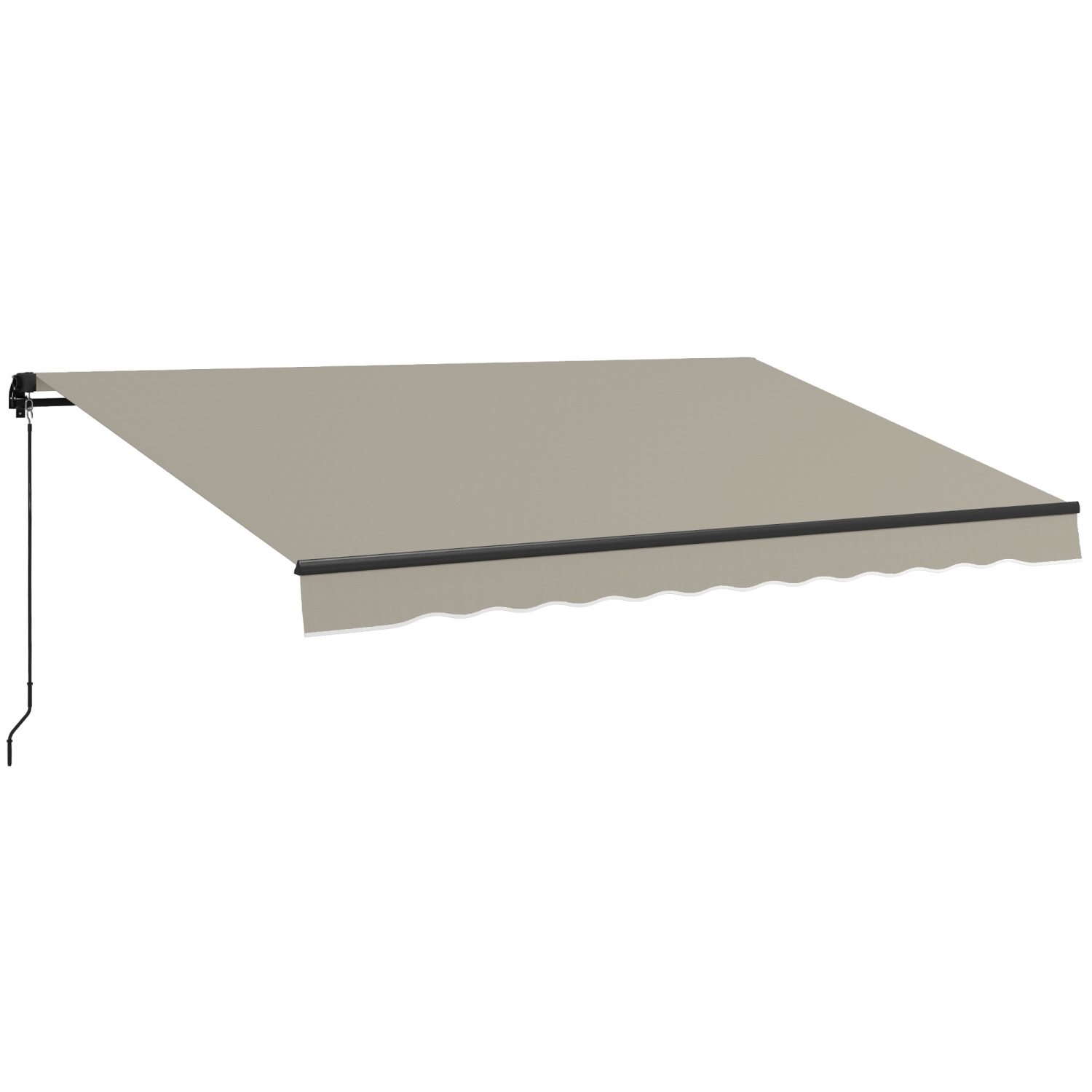 Outsunny&nbsp;13' x 10' Retractable Awning, Patio Awning Sunshade Shelter with Manual Crank Handle, 280gsm UV Resistant Fabric and Aluminum Frame,