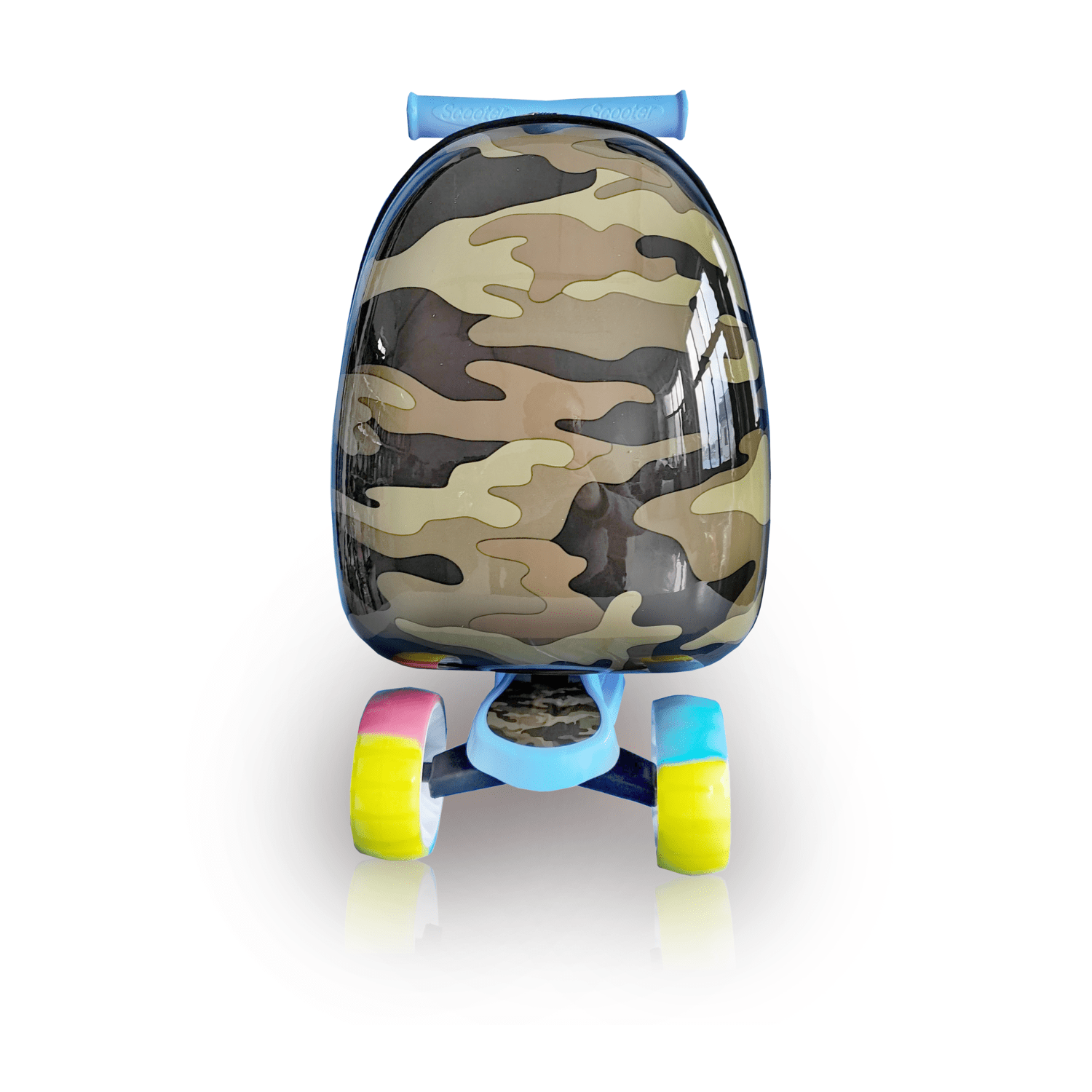 Valise rigide pour enfants Tucci Scooter Ride - valise légère et mignonne pour enfants avec roues