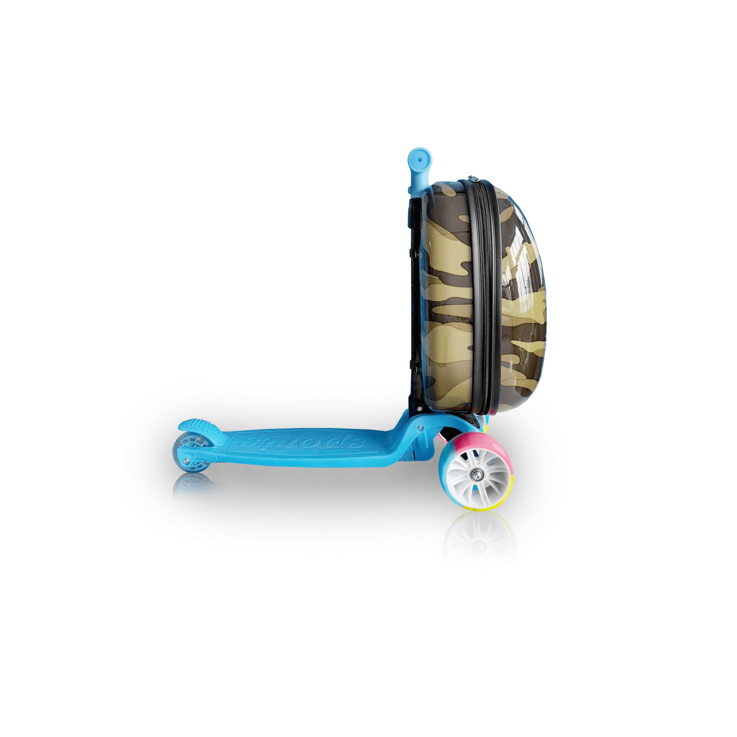 Valise rigide pour enfants Tucci Scooter Ride - valise légère et mignonne pour enfants avec roues