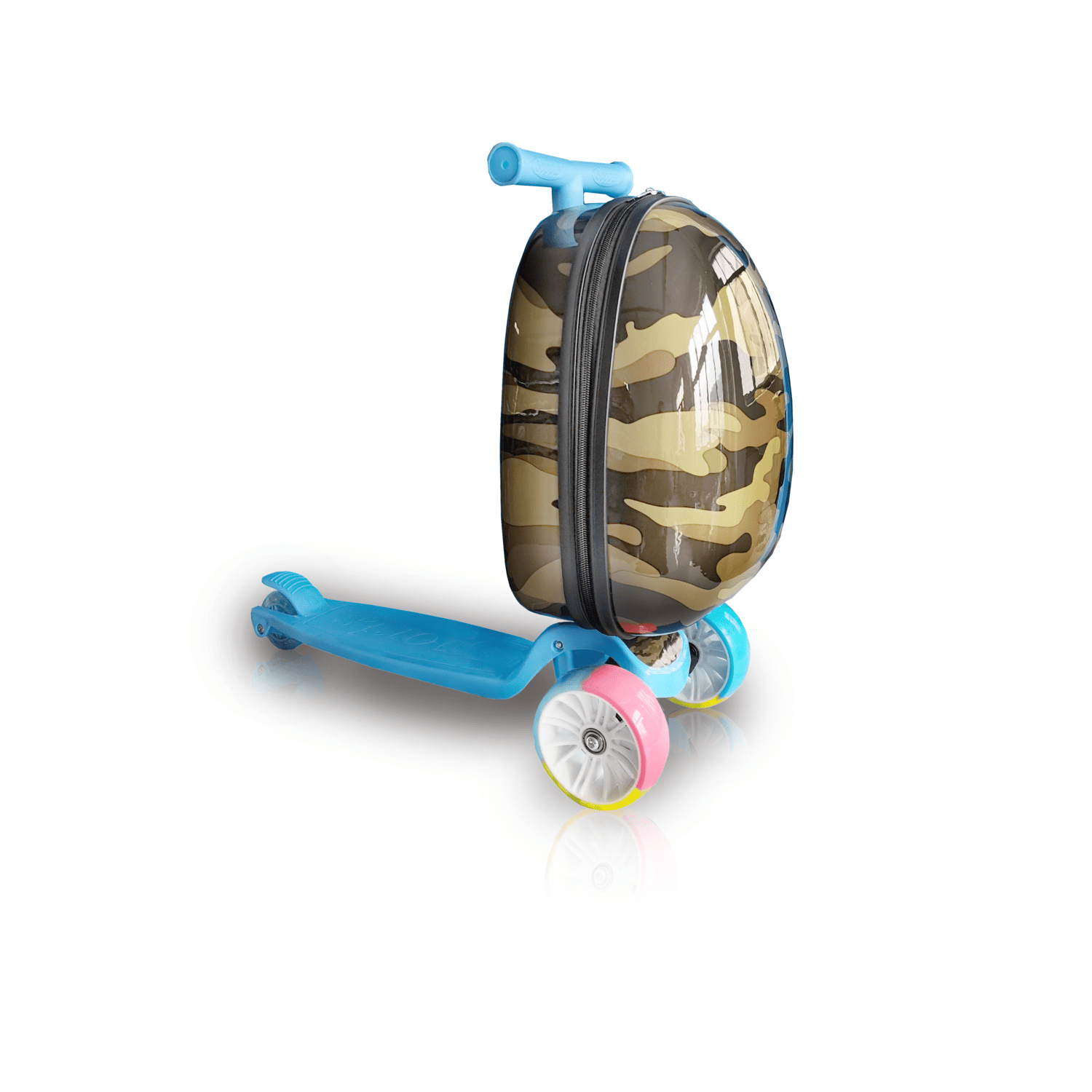 Valise rigide pour enfants Tucci Scooter Ride - valise légère et mignonne pour enfants avec roues