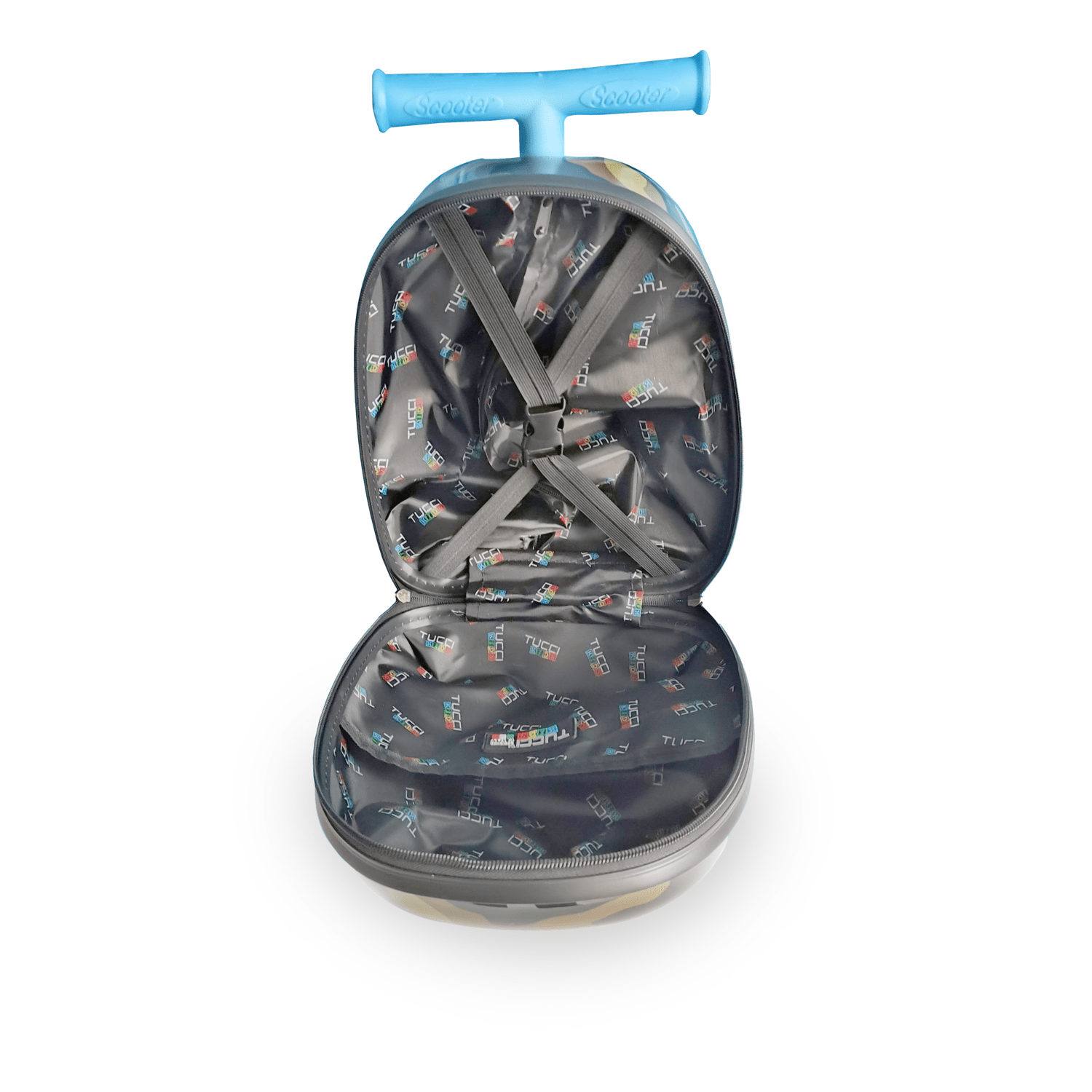 Valise rigide pour enfants Tucci Scooter Ride - valise légère et mignonne pour enfants avec roues