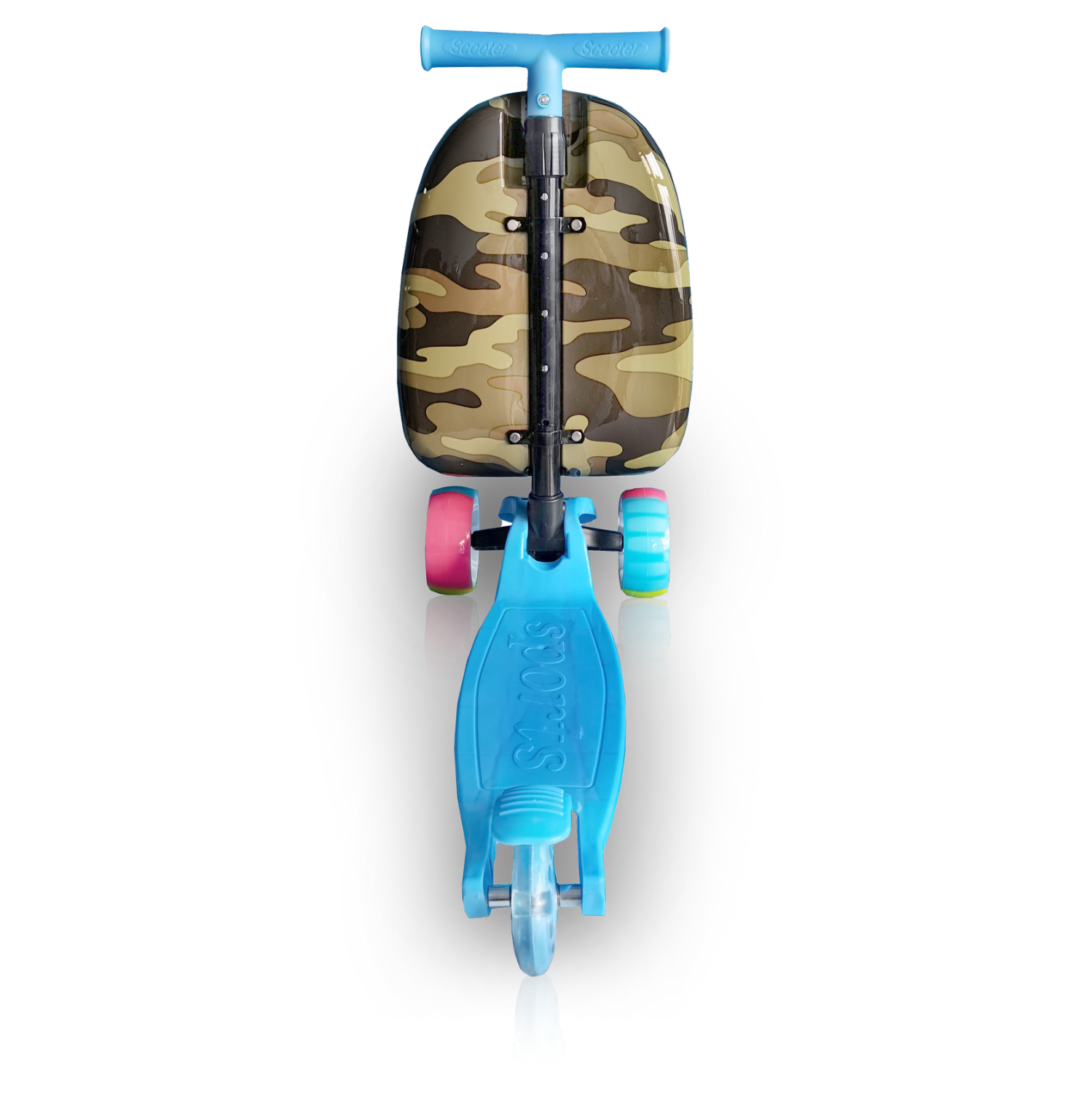 Valise rigide pour enfants Tucci Scooter Ride - valise légère et mignonne pour enfants avec roues