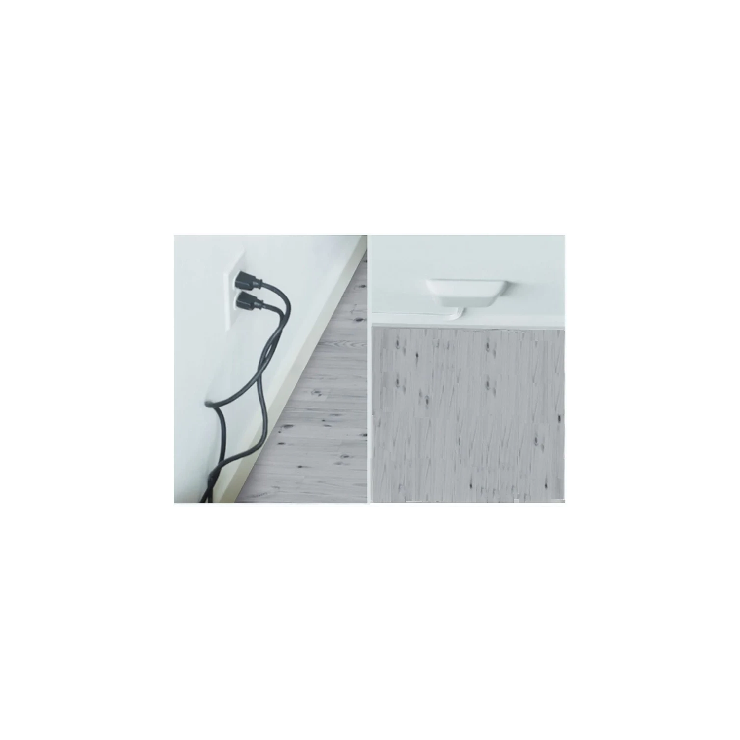 Ultra-Thin Outlet Concealer with Cord Kit - 3 Outlet, 3-Foot Cord, Universal Size, UL Certified