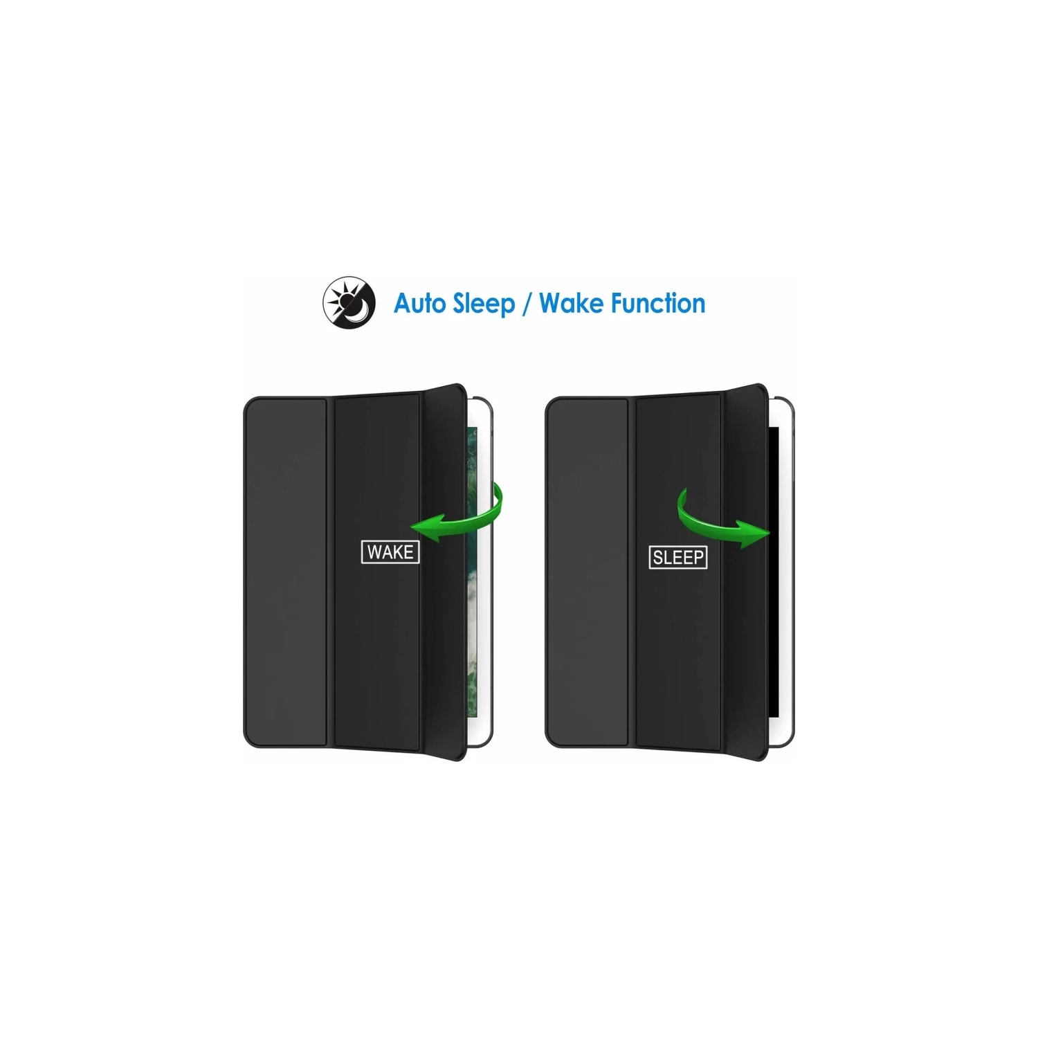 iPad Case - Smart Cover with Auto Wake/Sleep - Black
