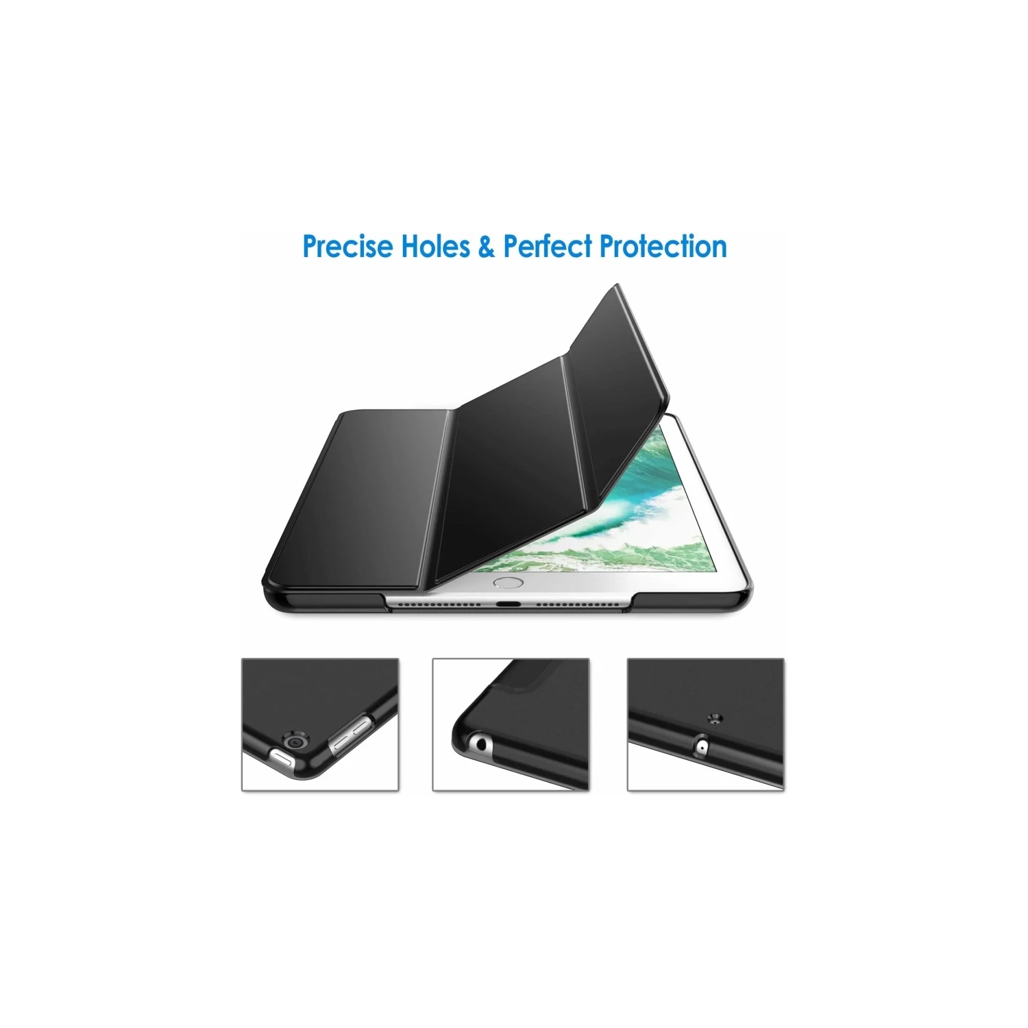 iPad Case - Smart Cover with Auto Wake/Sleep - Black